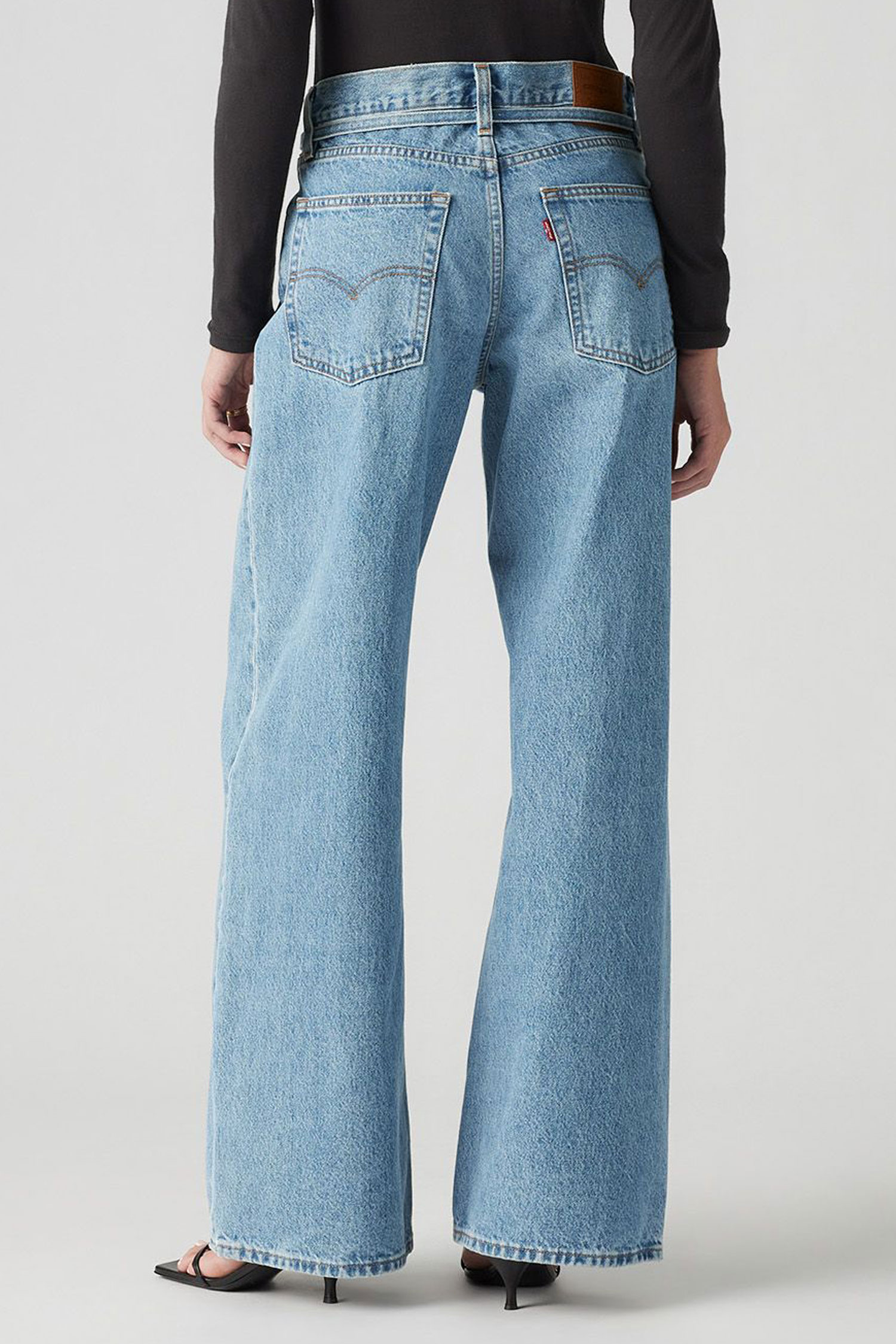 Женские голубые джинсы XL Straight 3