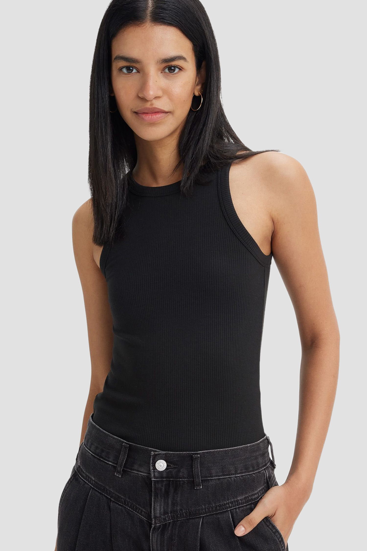 Женская черная майка 3