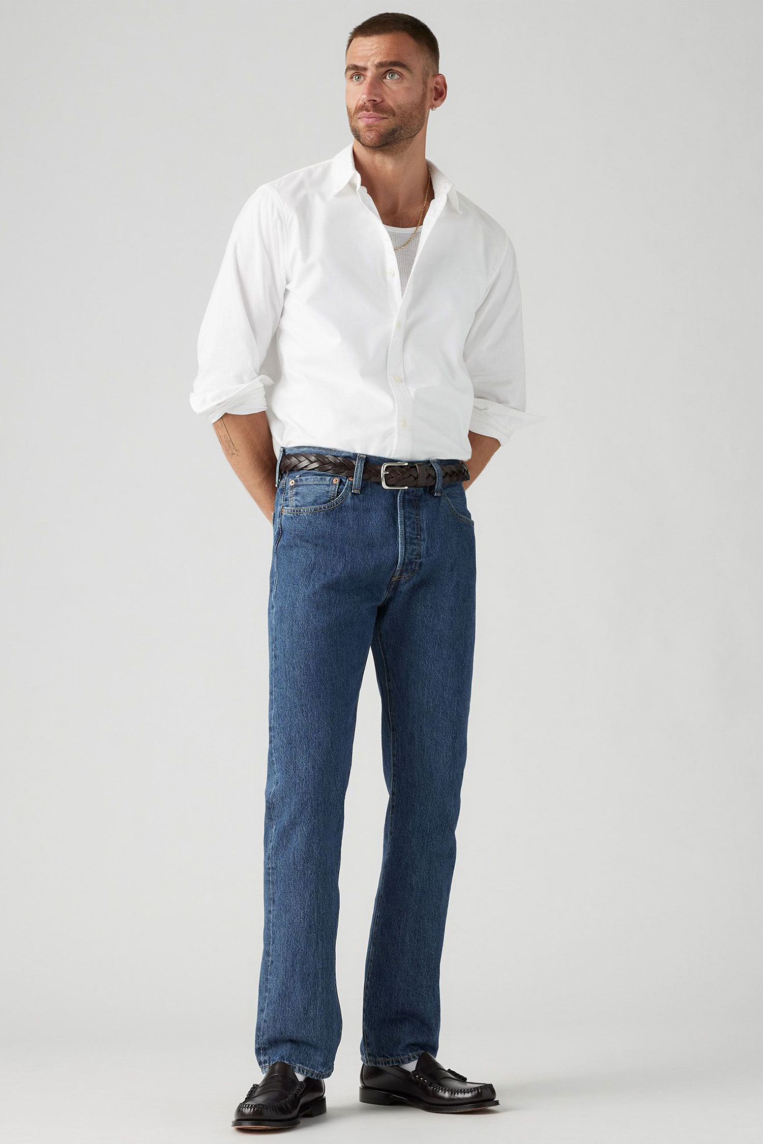 Мужские синие джинсы 501® Straight 6