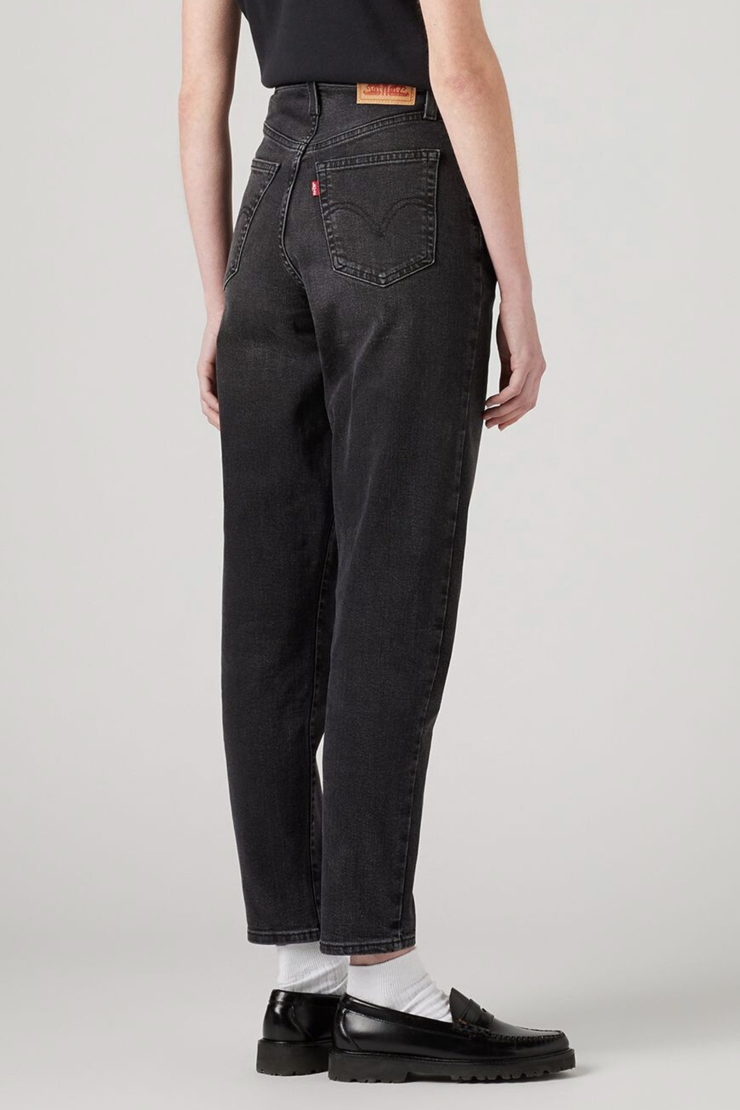 Женские черные джинсы High Waisted Mom 3