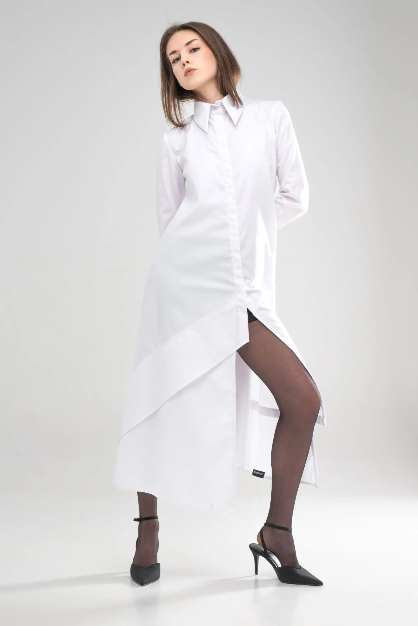 Рубашка - платье DECONSTRUCTED WHITE 5