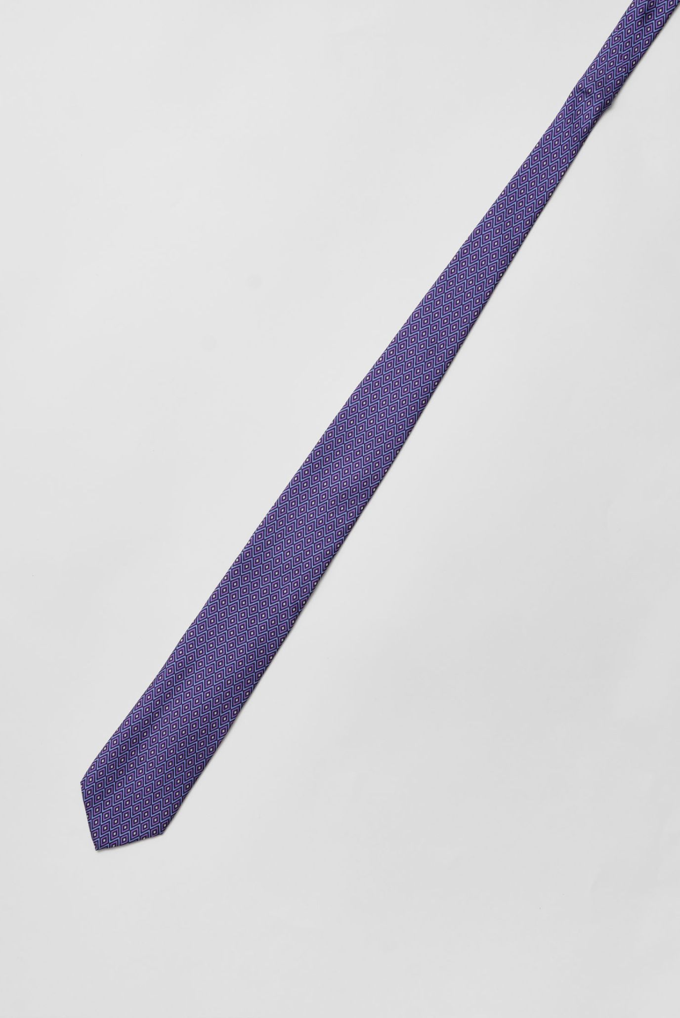 Мужской сине-голубой шелковый галстук 3