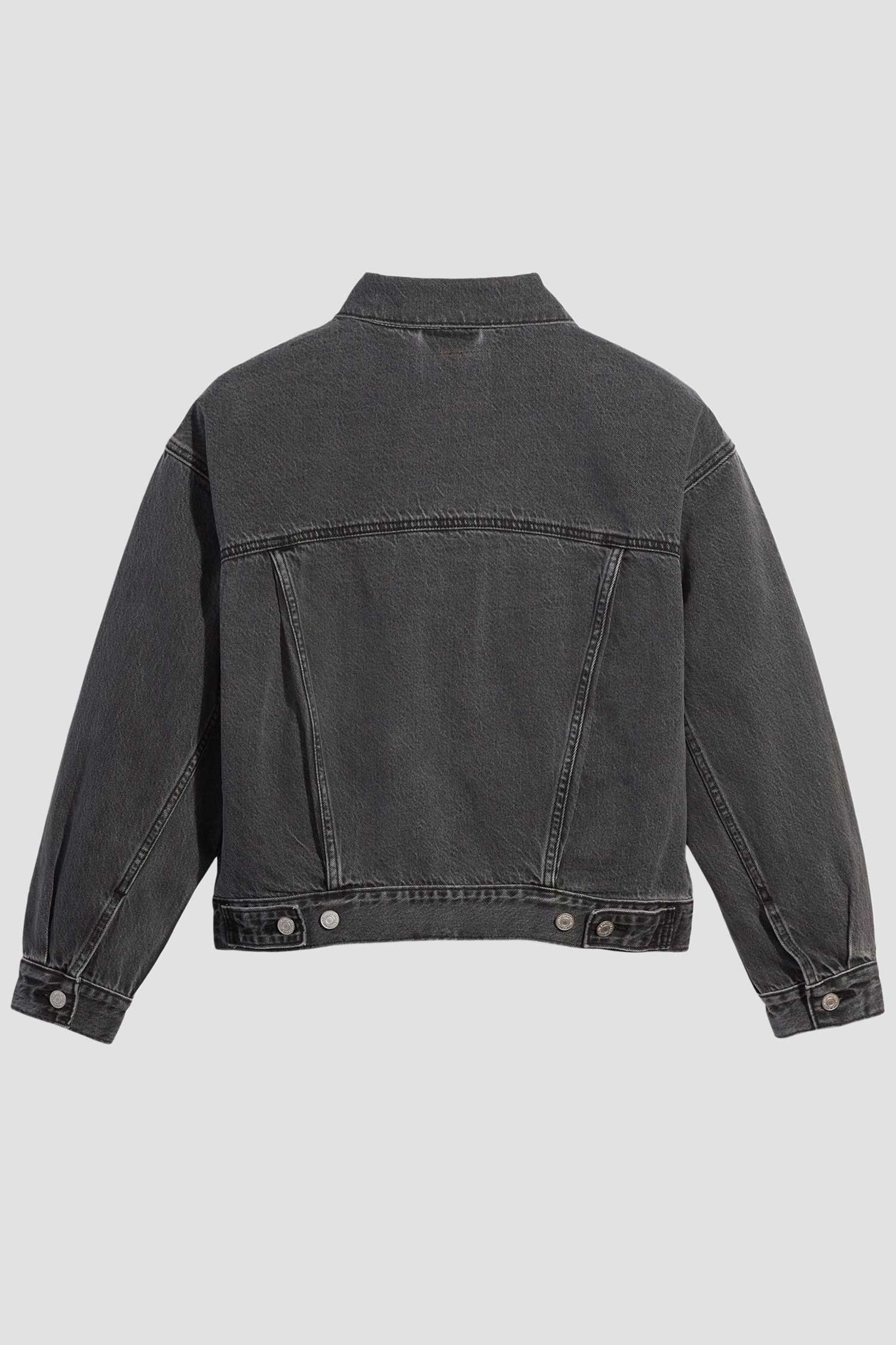 Женская черная джинсовая куртка 4