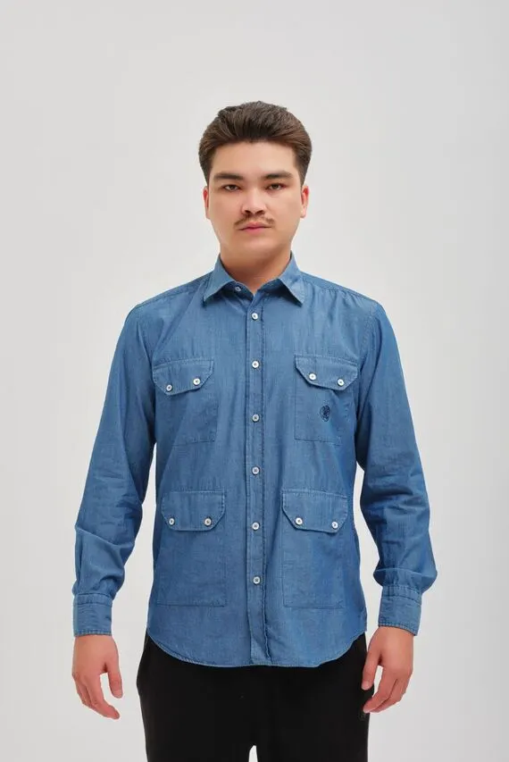 Мужская голубая рубашка Argymaq