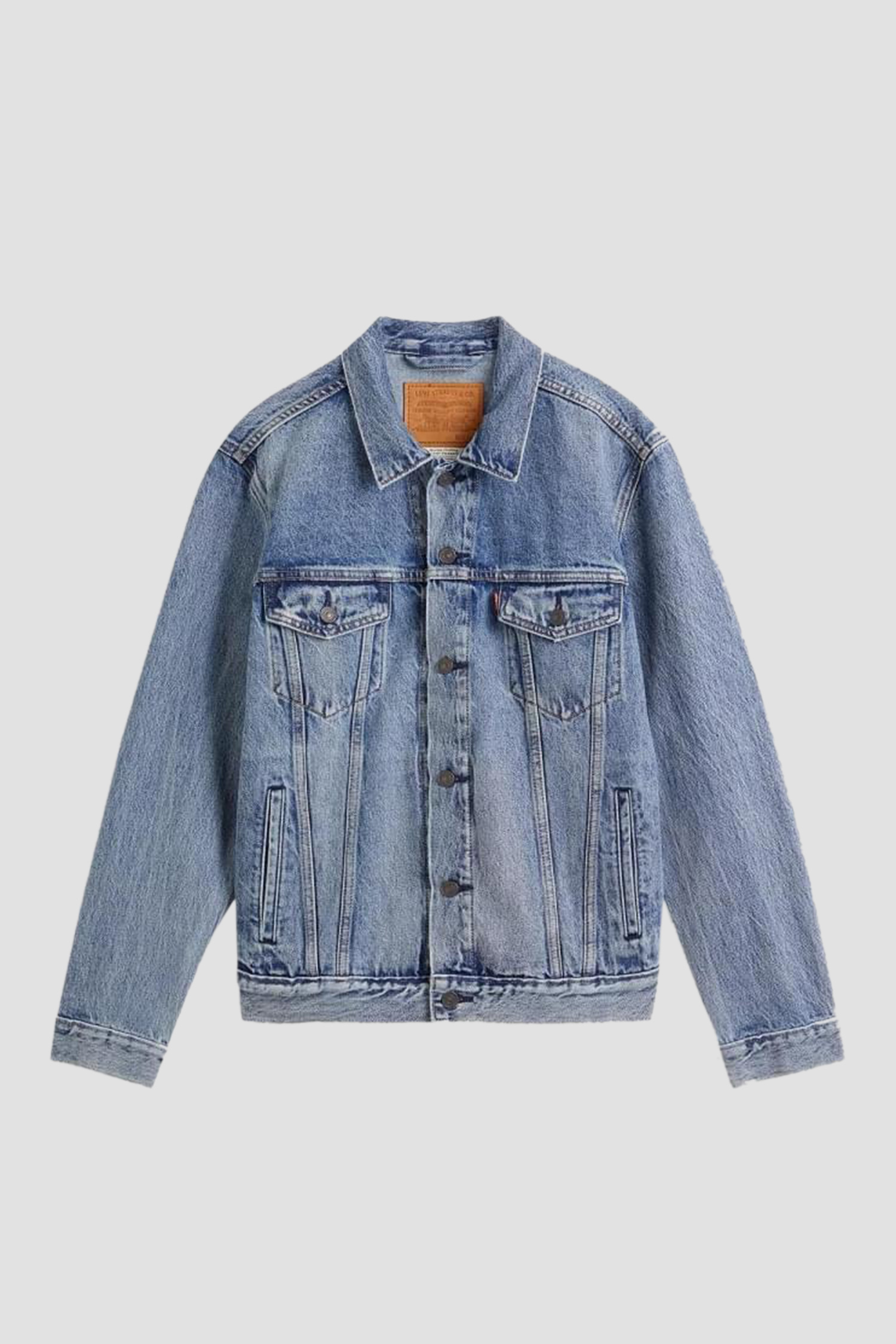 Мужская голубая джинсовая куртка 2