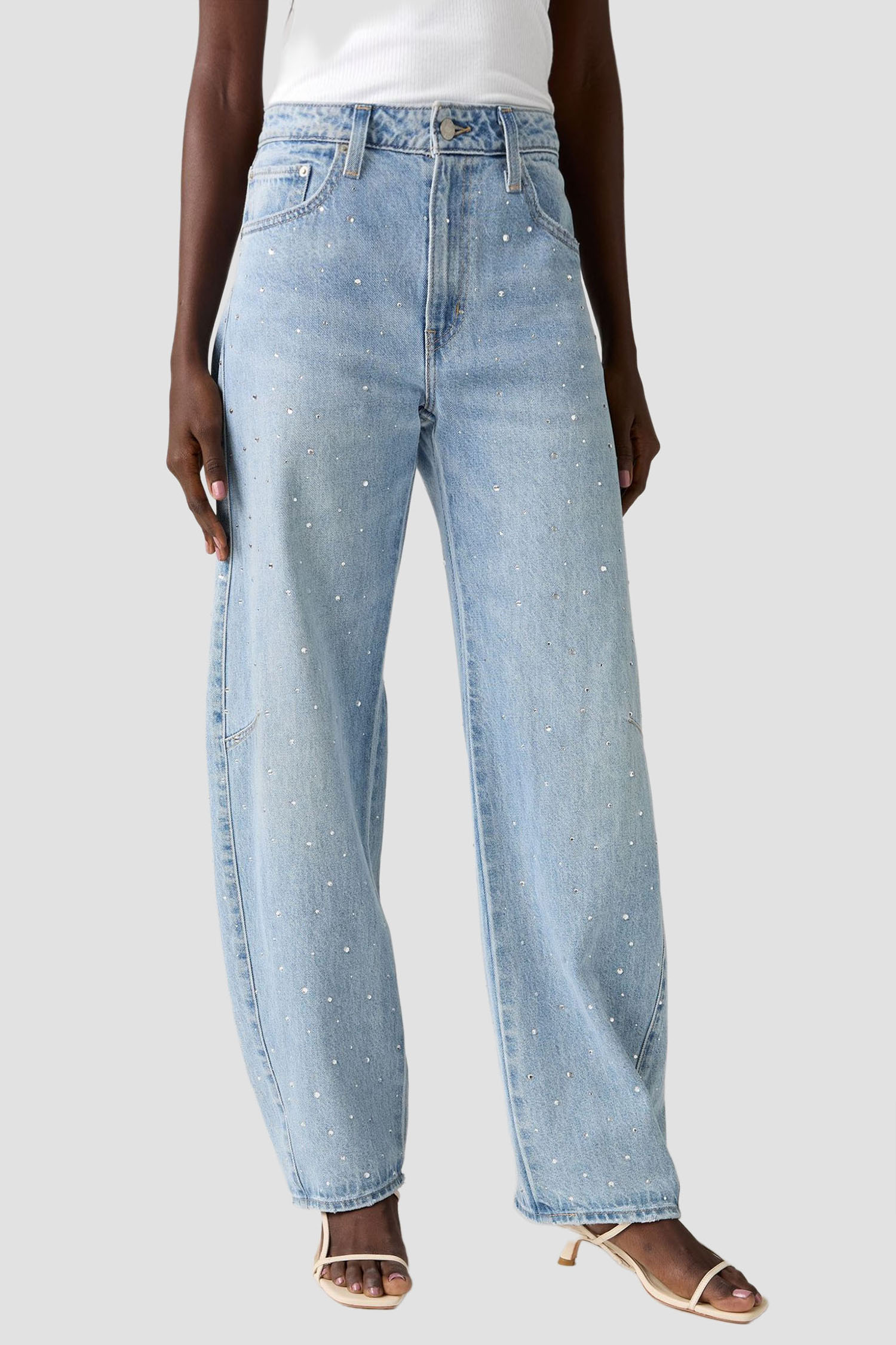 Женские голубые джинсы Baggy Dad Barrel 1