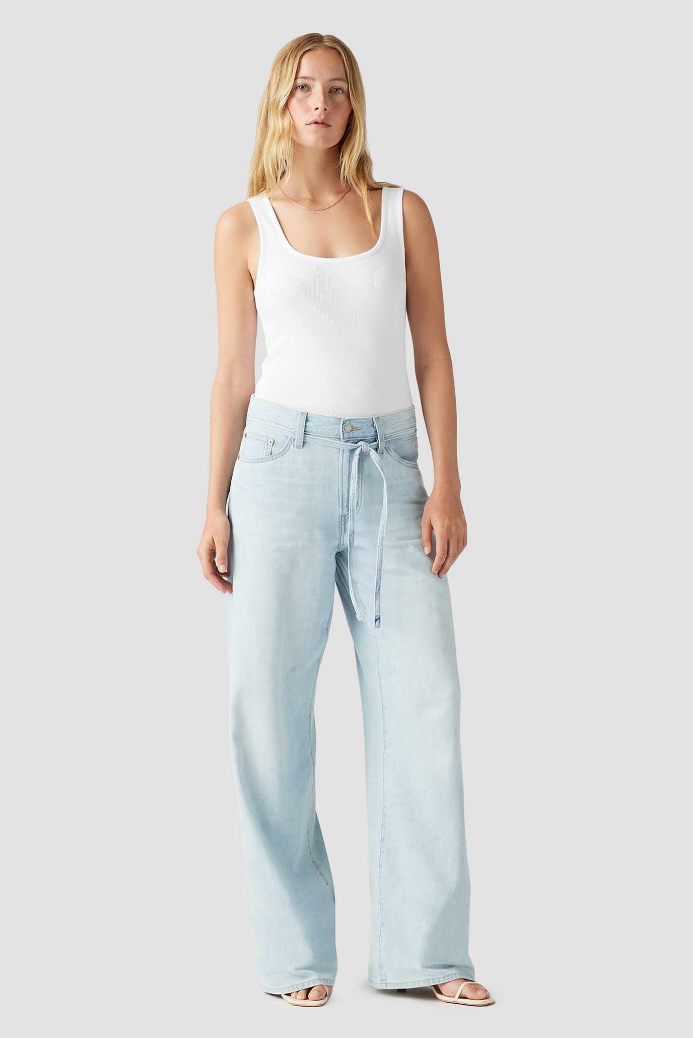 Женские голубые джинсы XL Straight 6