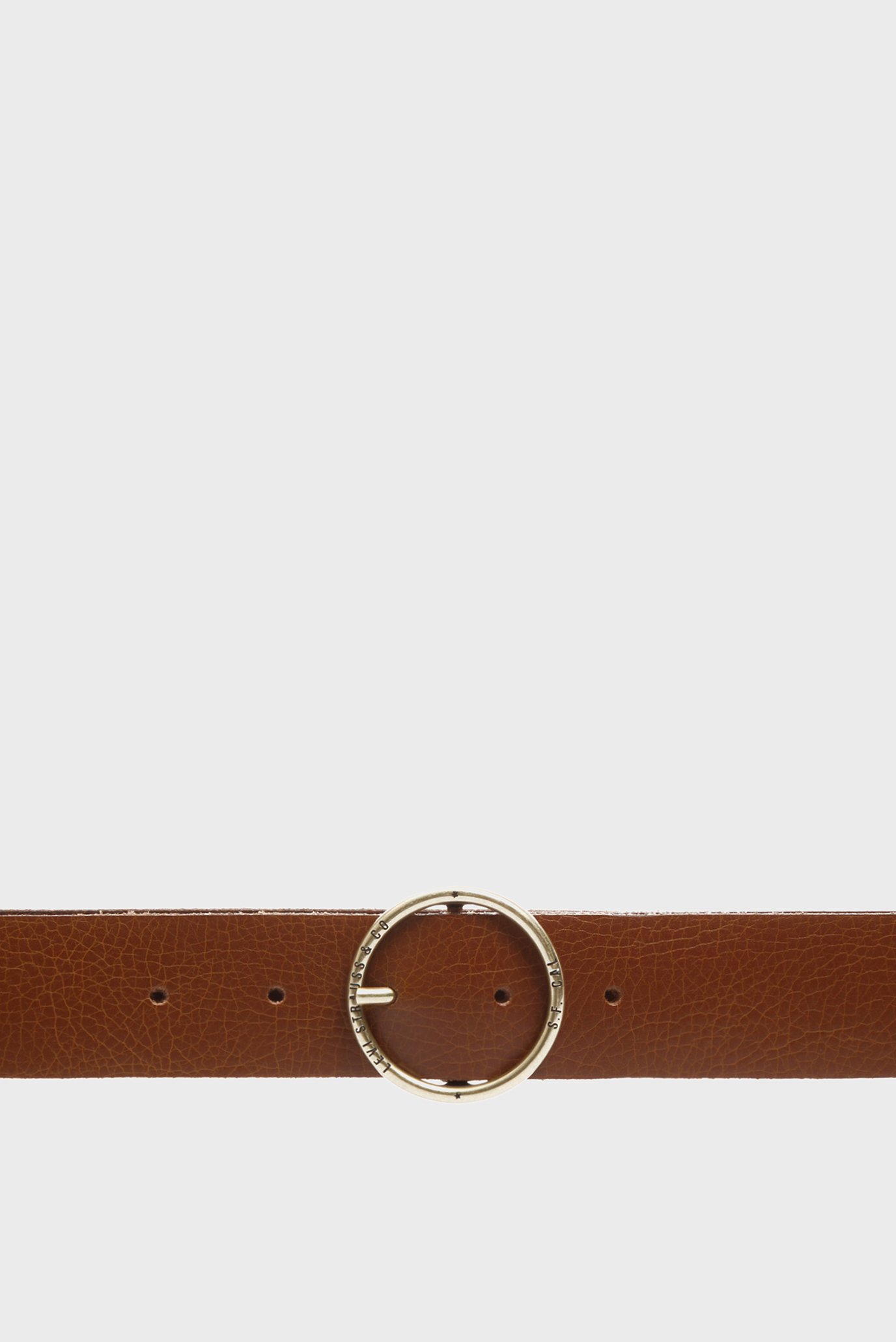 Женский коричневый кожаный ремень 3