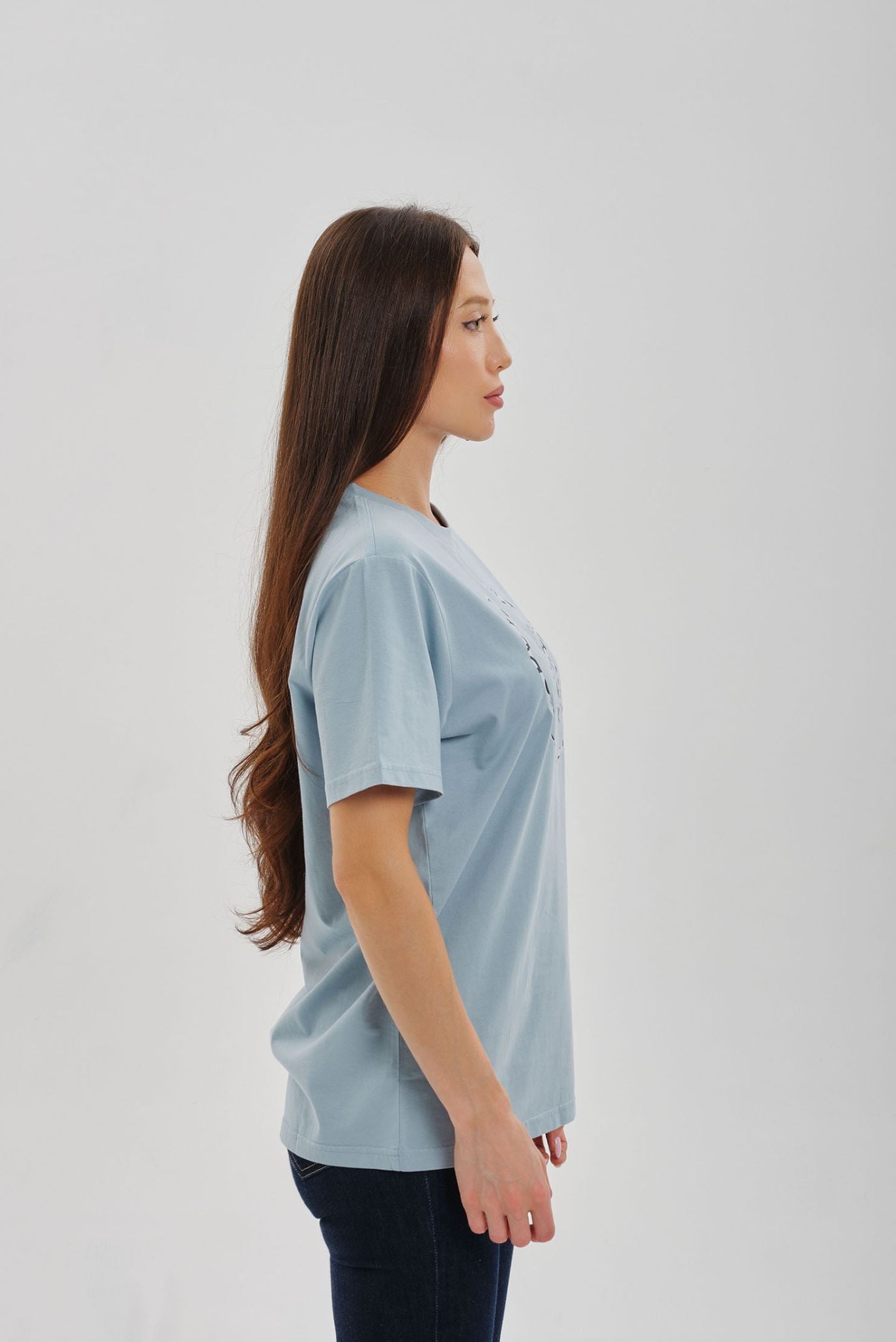Голубая футболка SHANYRAQ (Унисекс) 8