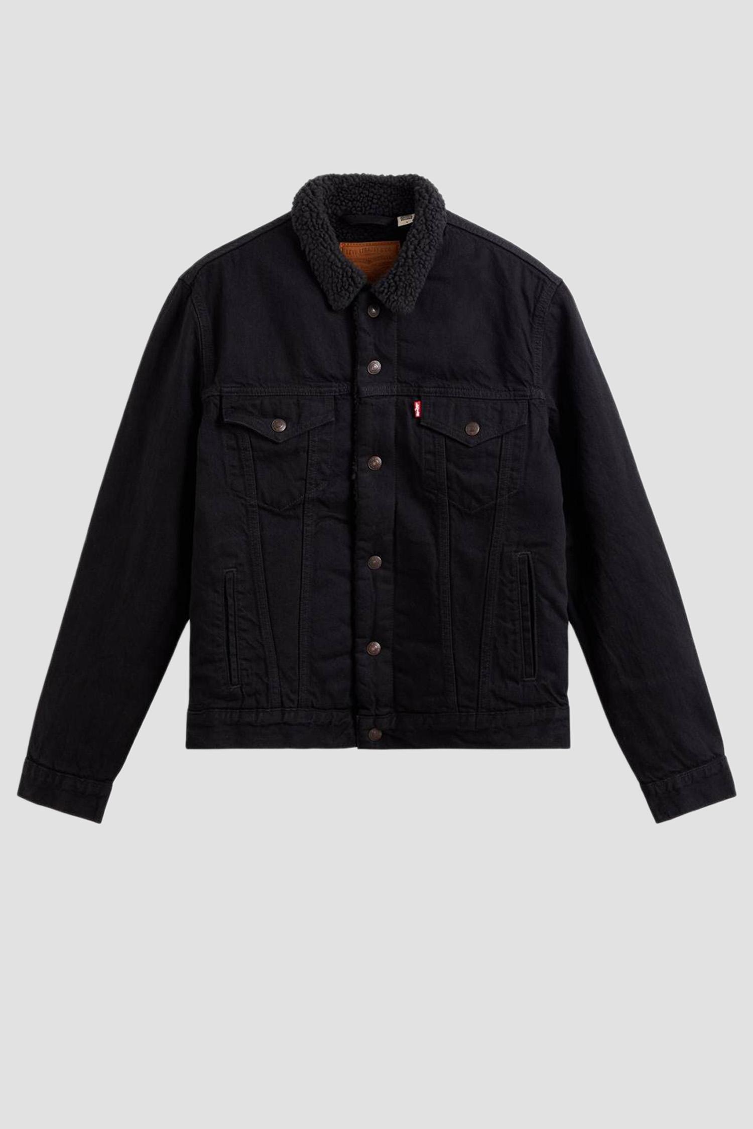 Мужская черная джинсовая куртка 2