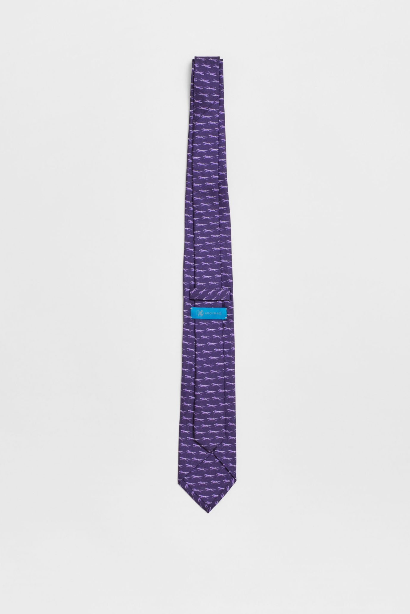 Мужской фиолетовый шелковый галстук 2