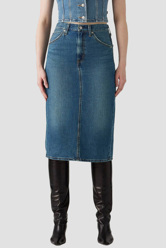 Женская синяя джинсовая юбка Levi's