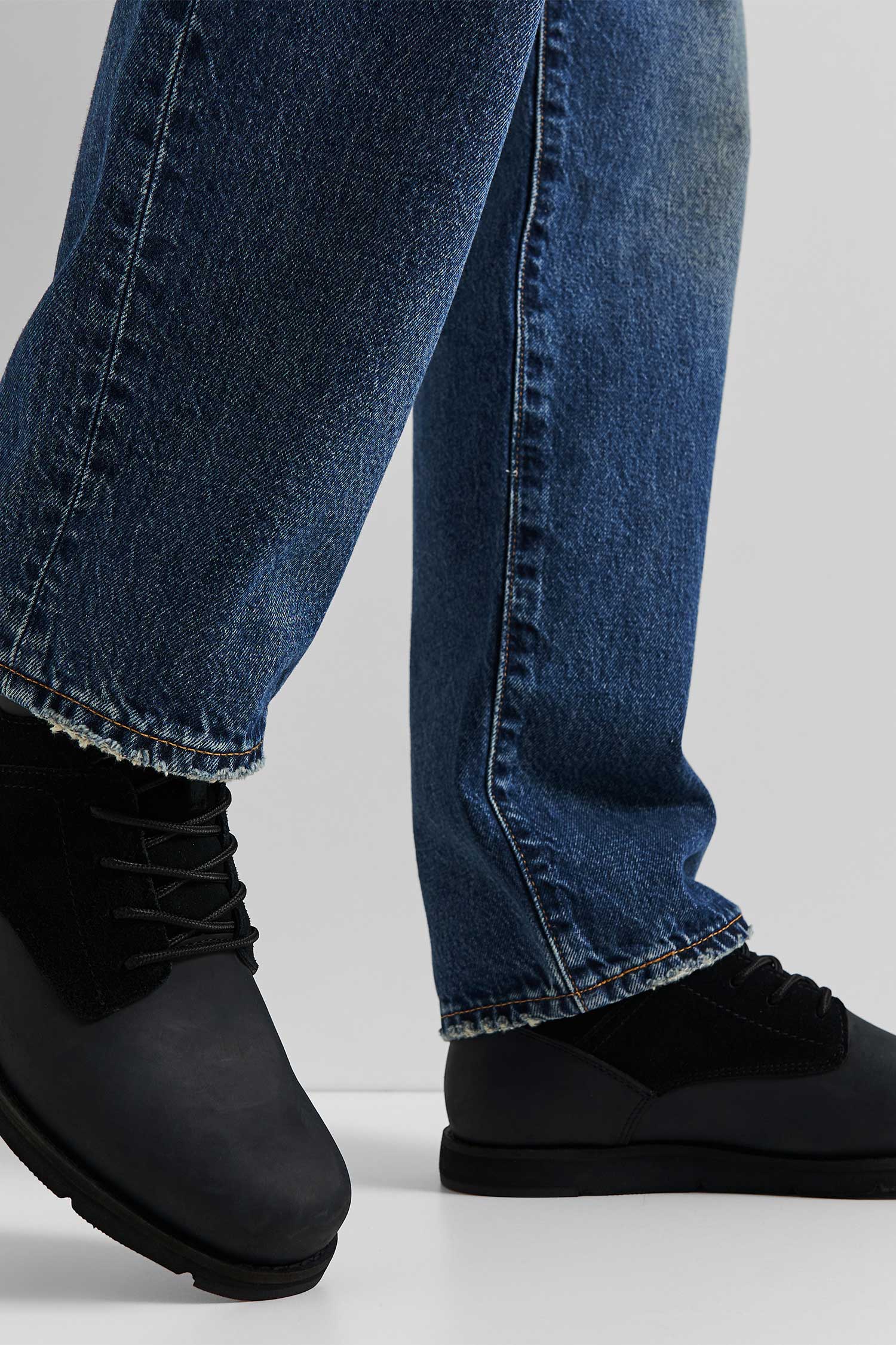 Мужские черные кожаные ботинки 7