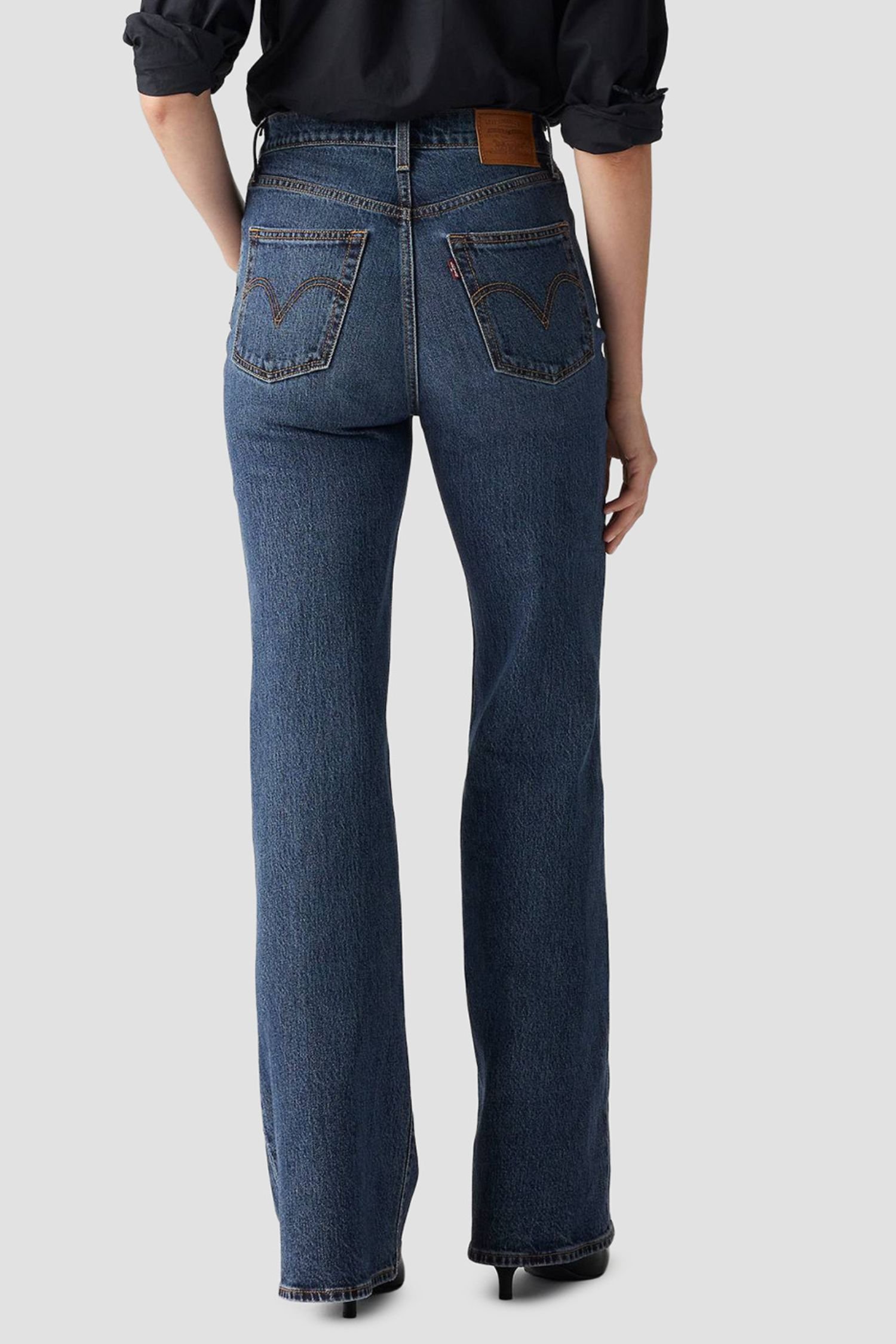 Женские синие джинсы Ribcage Bell 3