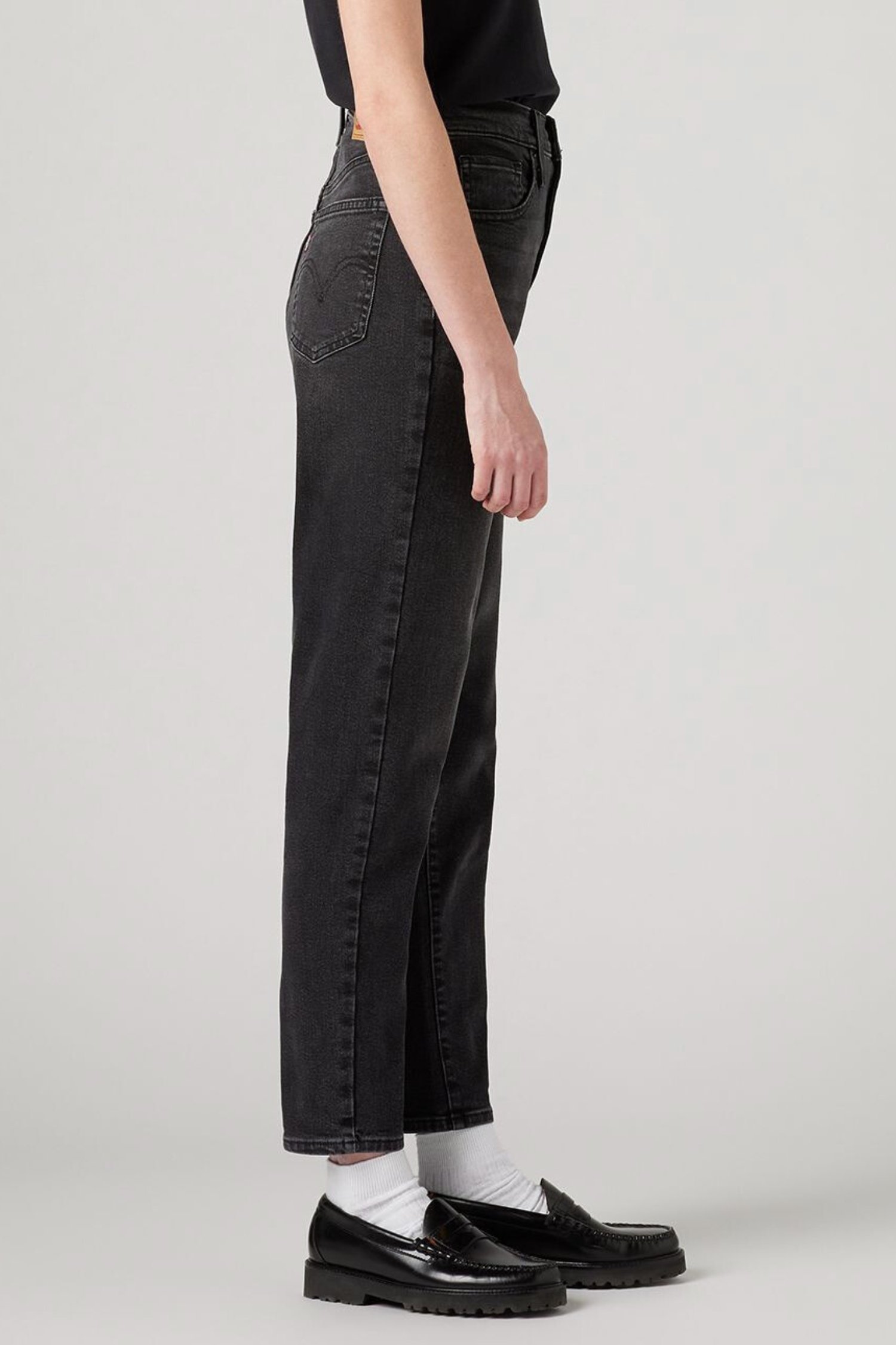 Женские черные джинсы High Waisted Mom 4