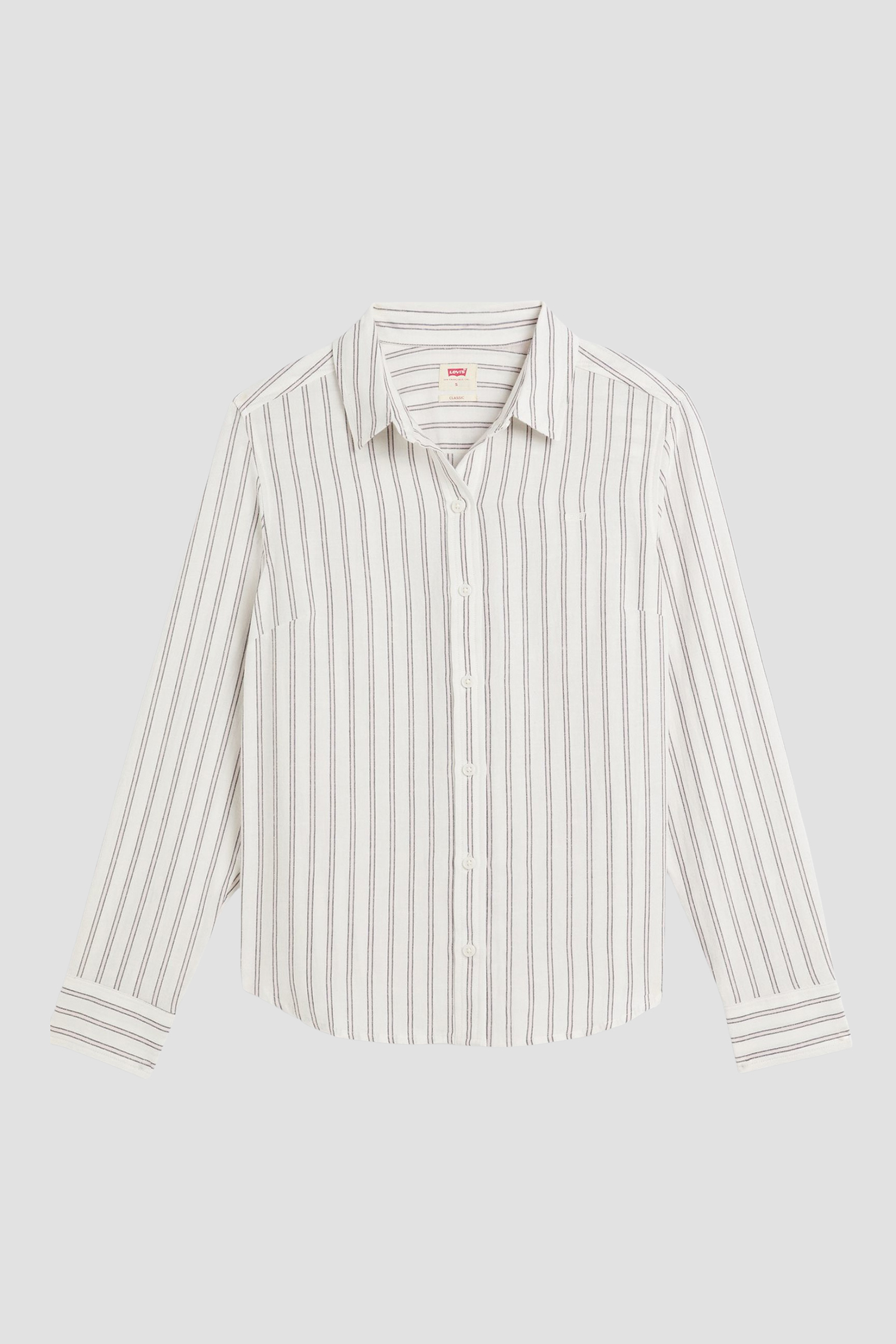 Женская белая блуза в полоску 2