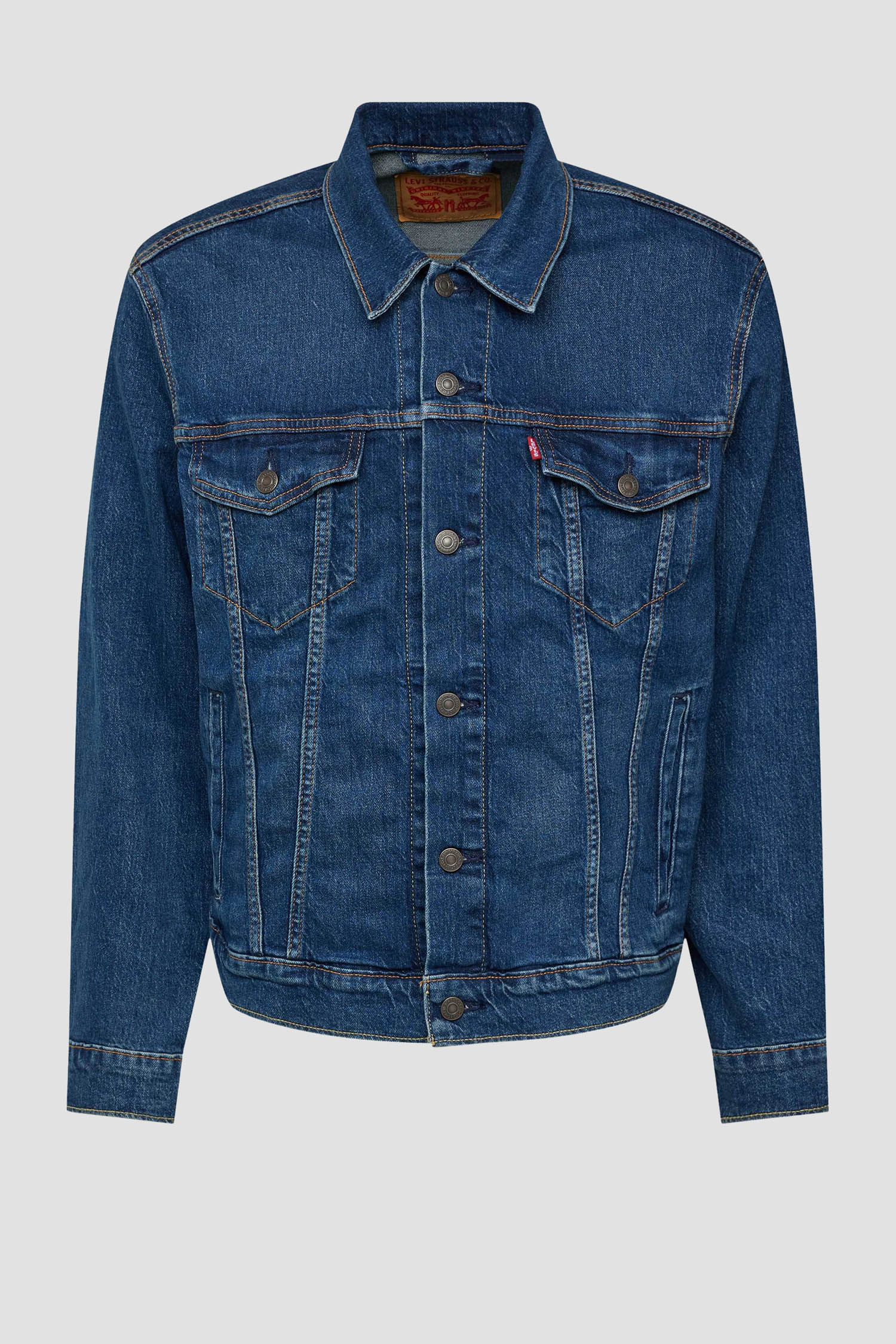 Мужская синяя джинсовая куртка 2