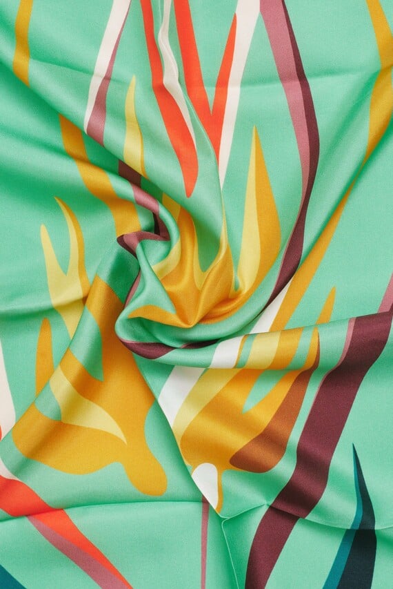 Женский зеленый платок 70х70 Argymaq