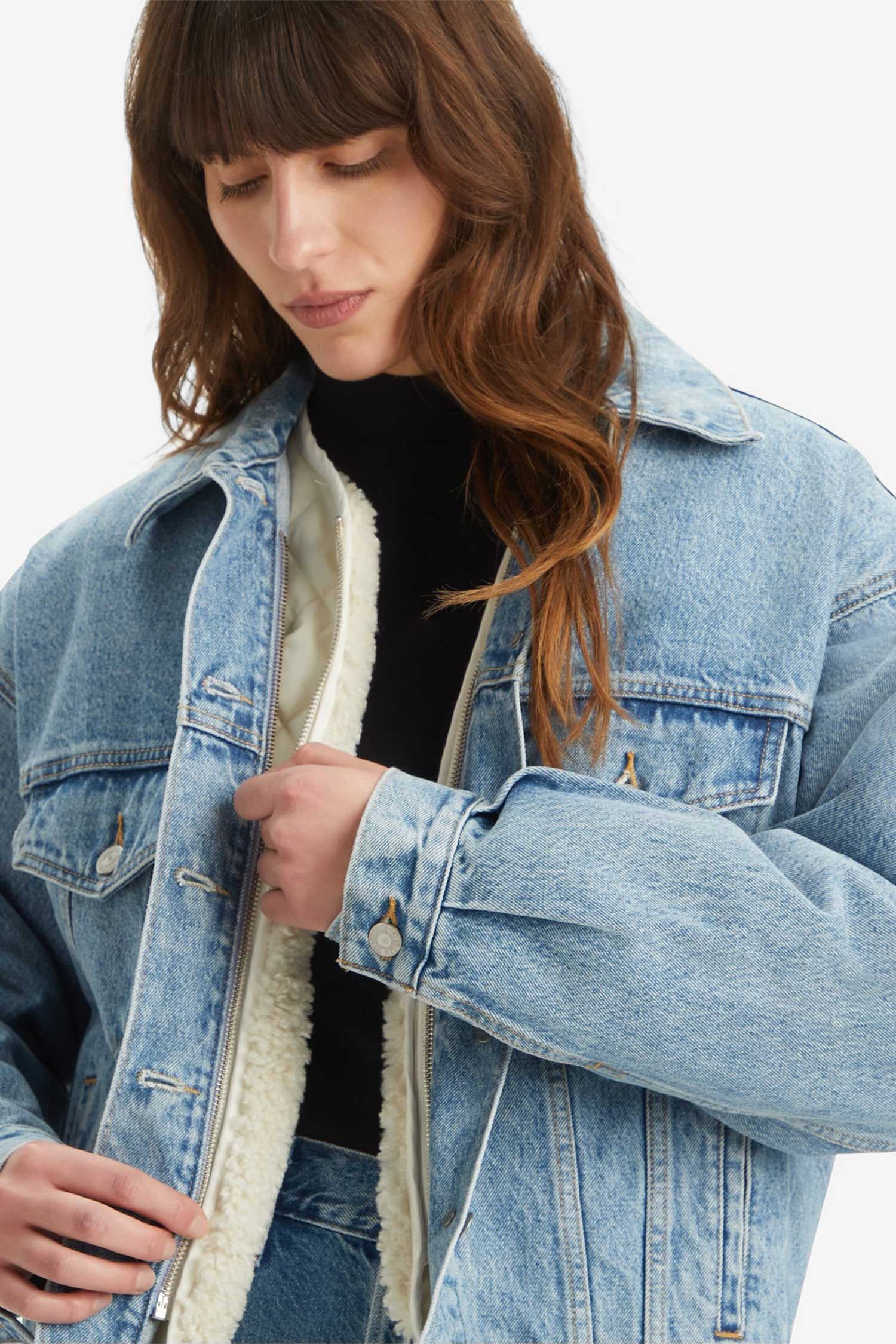 Женская голубая джинсовая куртка 3в1 5