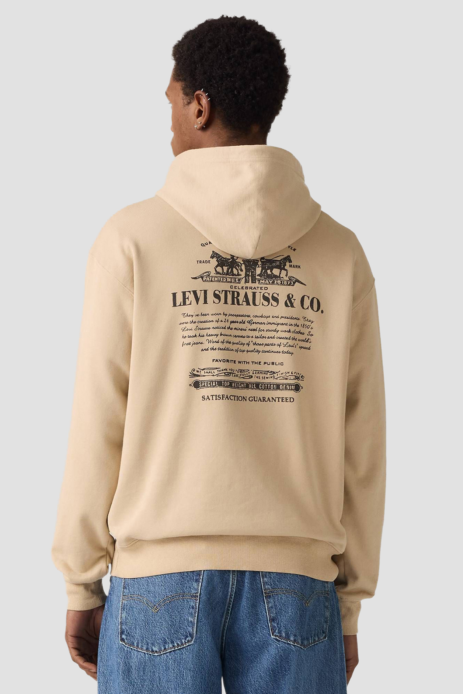 Мужское бежевое худиLevi's Мужское бежевое худи 3