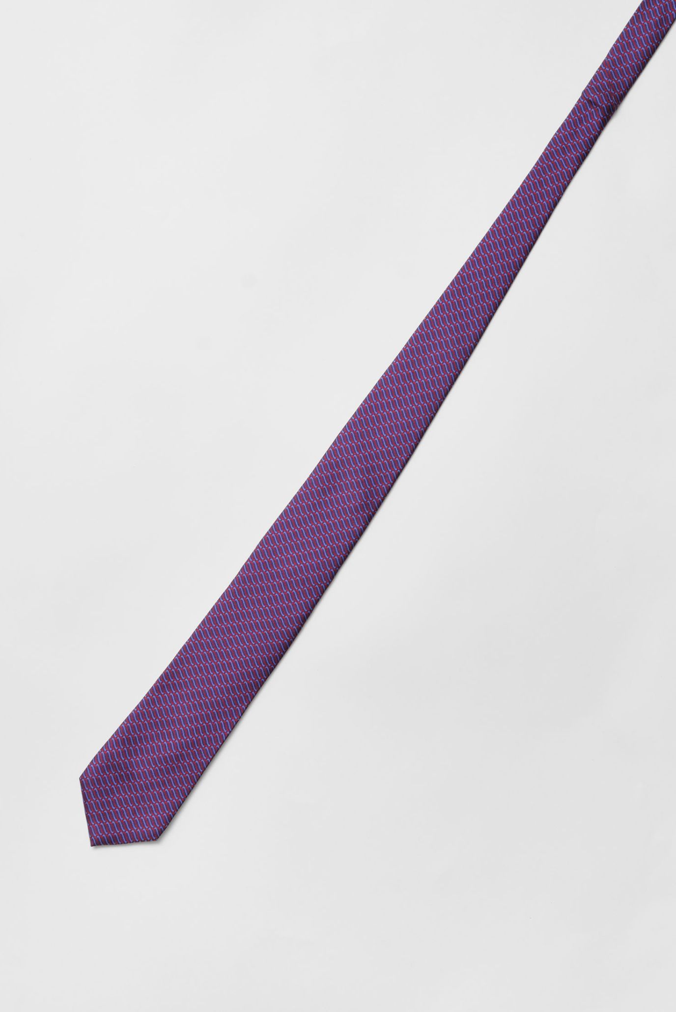 Мужской фиолетово-красный шелковый галстук 2