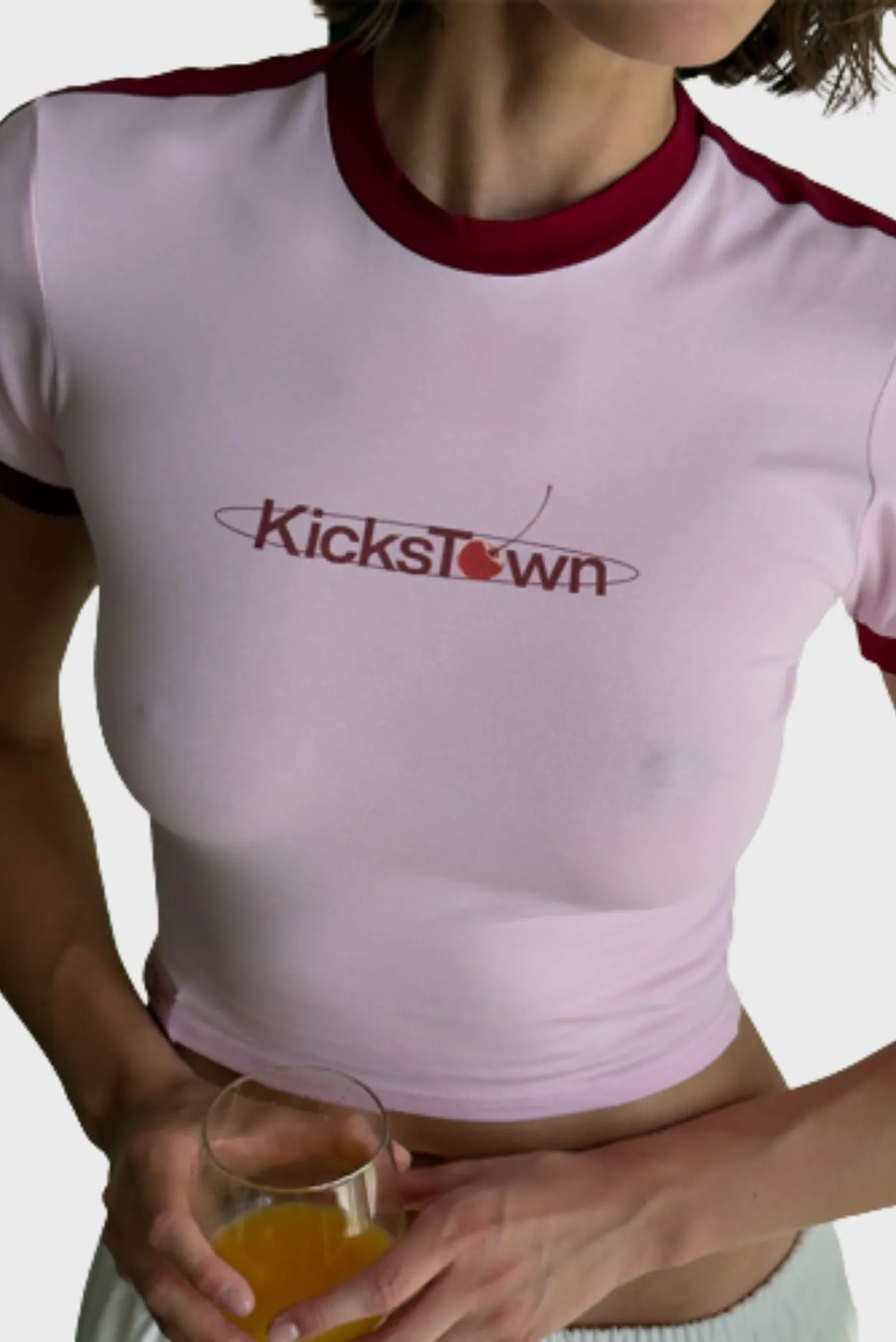 Футболка Sabe Cherry Logo T-Shirt Slim Pink 2