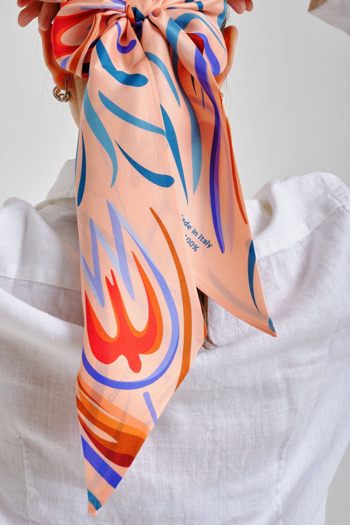 Женский бежевый платок 11х137 7