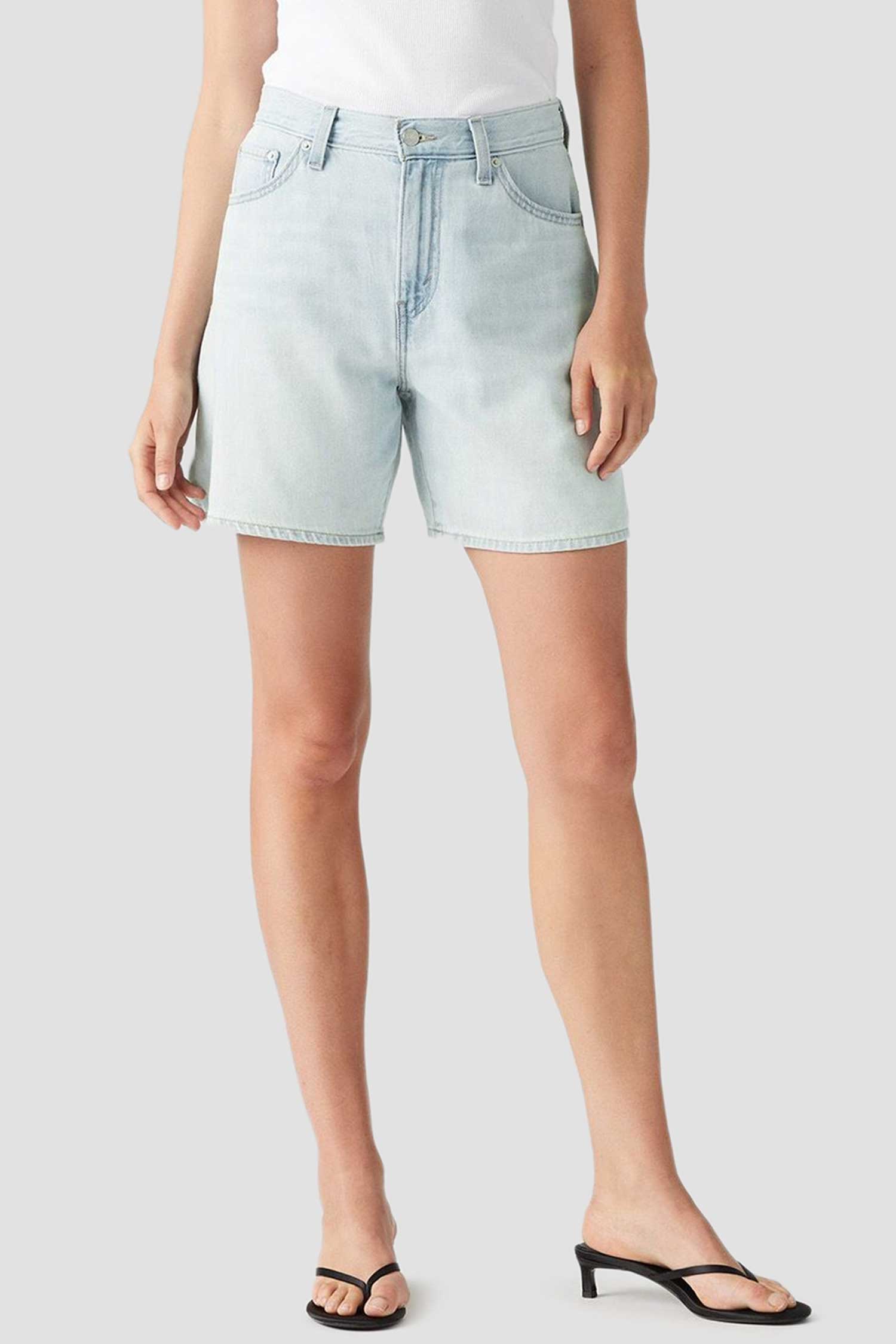 Женские голубые джинсовые шорты High Rise Baggy 1