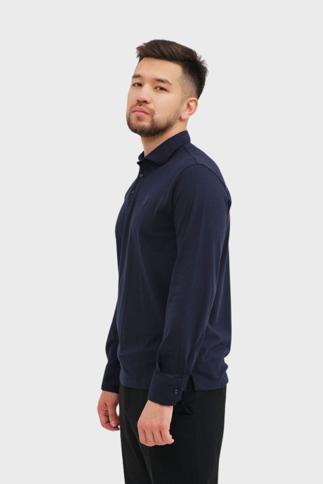 Мужское темно-синее поло 2