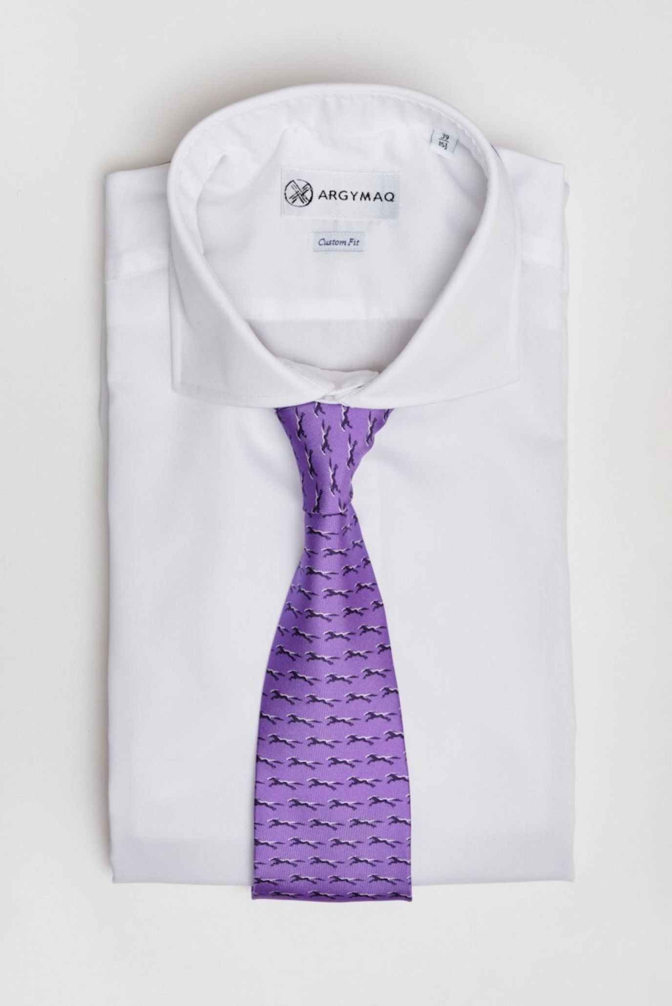 Мужской фиолетовый шелковый галстук 4