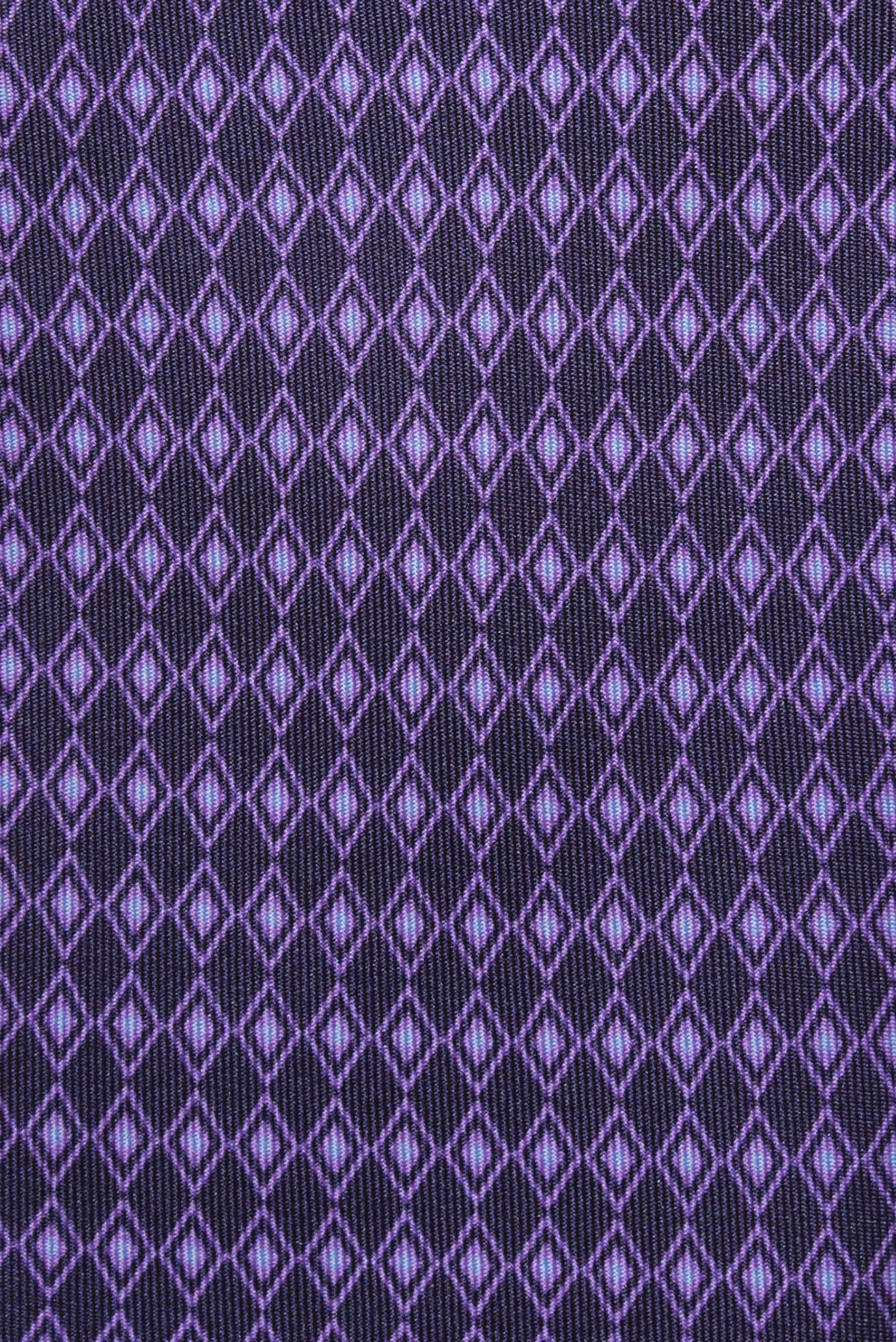 Мужской фиолетовый шелковый галстук 4