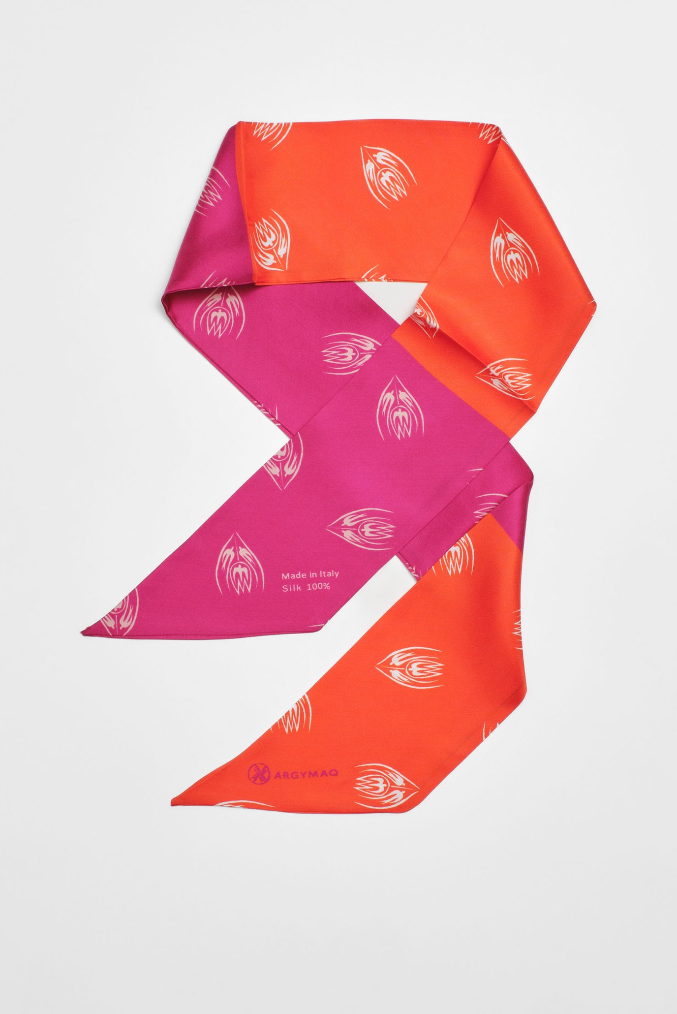 Женский красно-фиолетовый платок 11х137 2