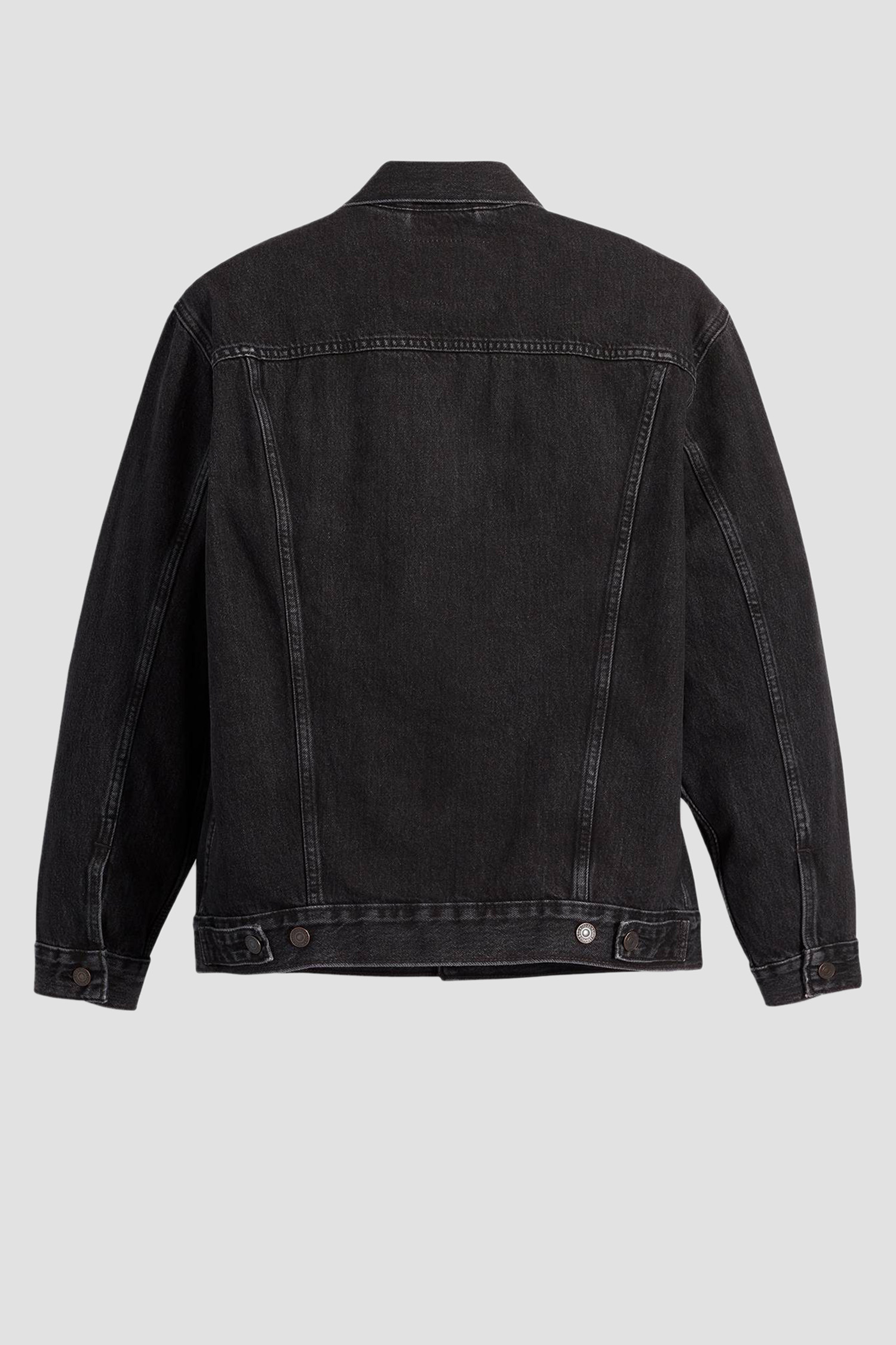 Мужская черная джинсовая куртка 4