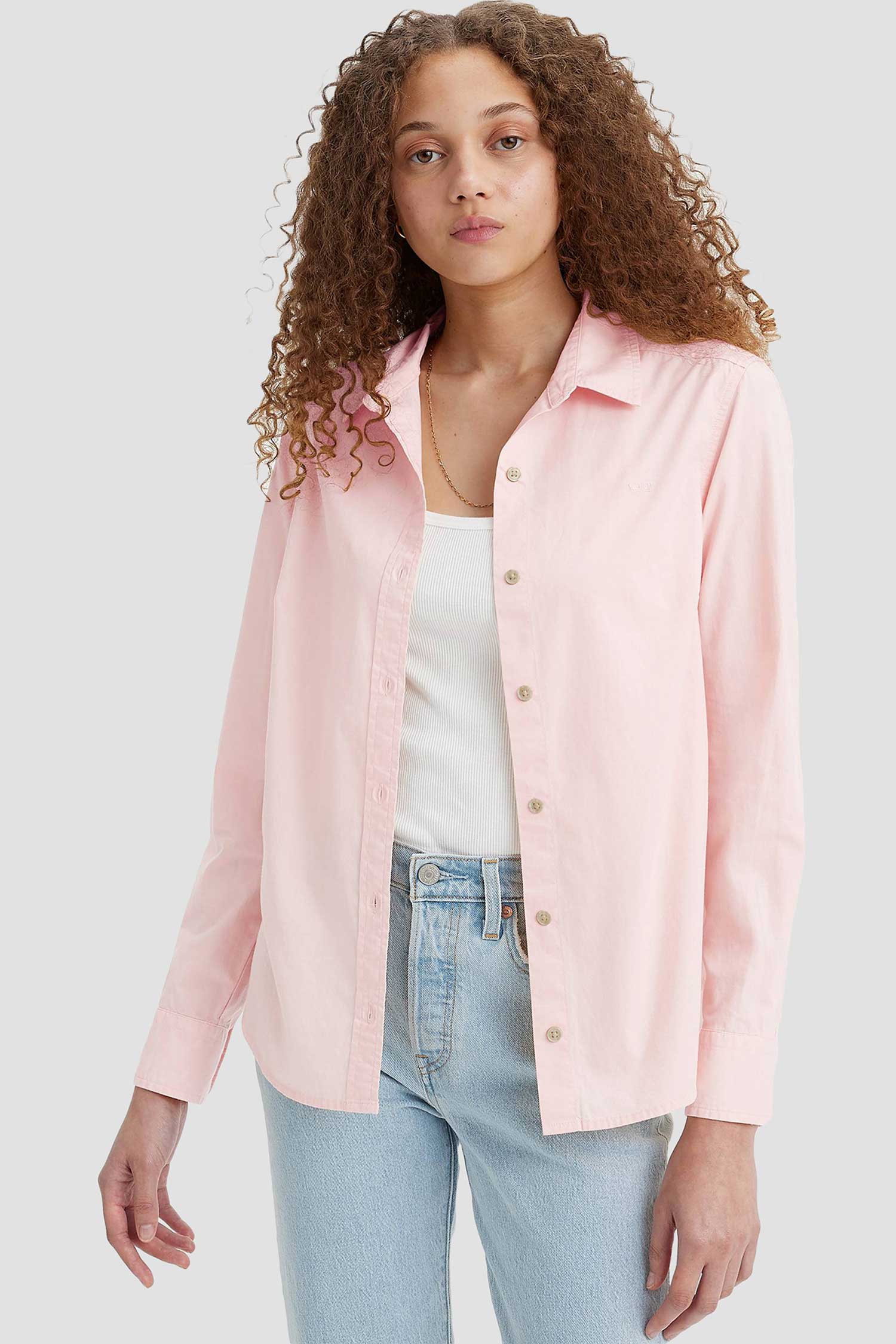 Женская розовая рубашка 3