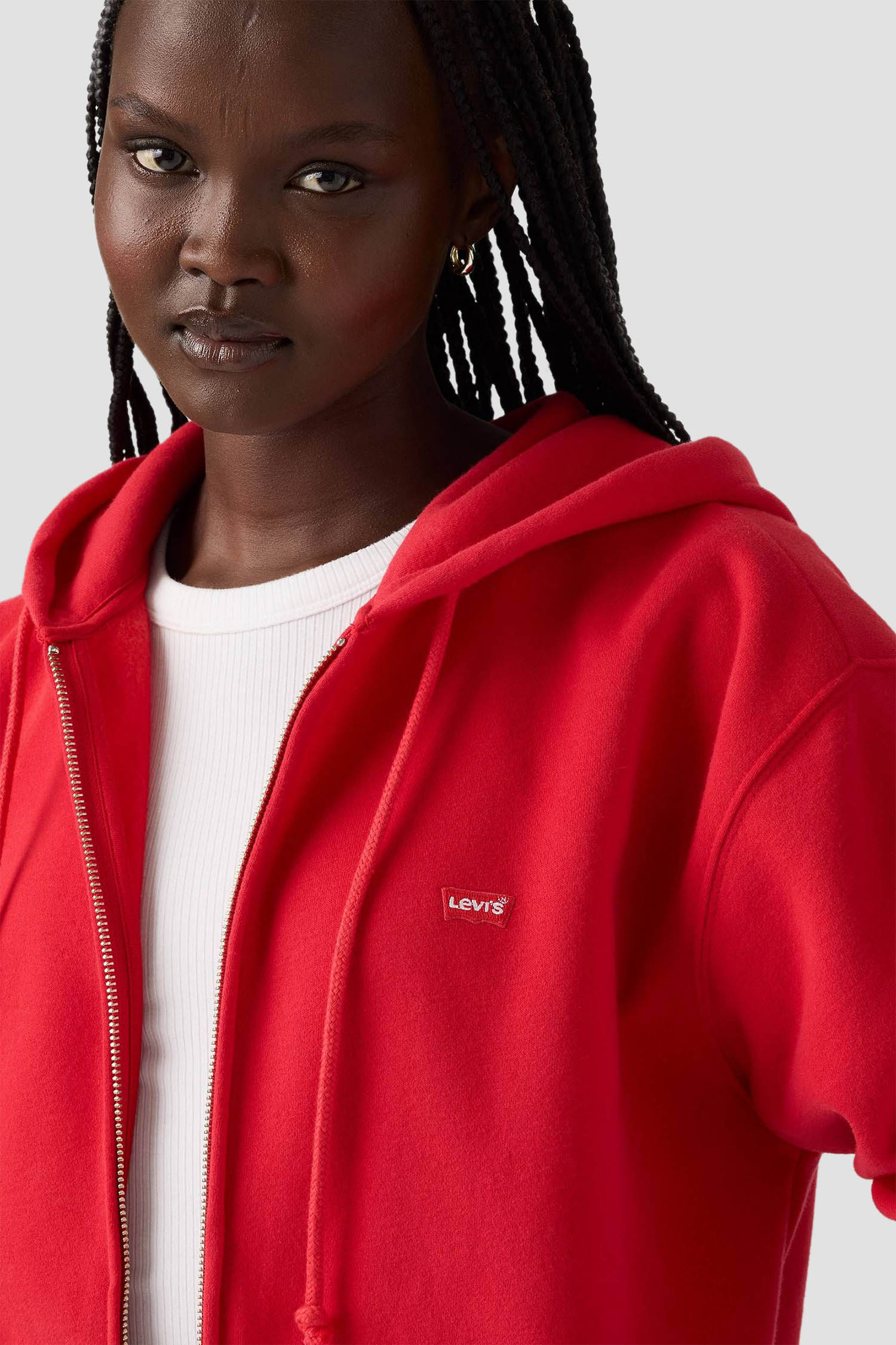 Женская красная кофта на молнии 5