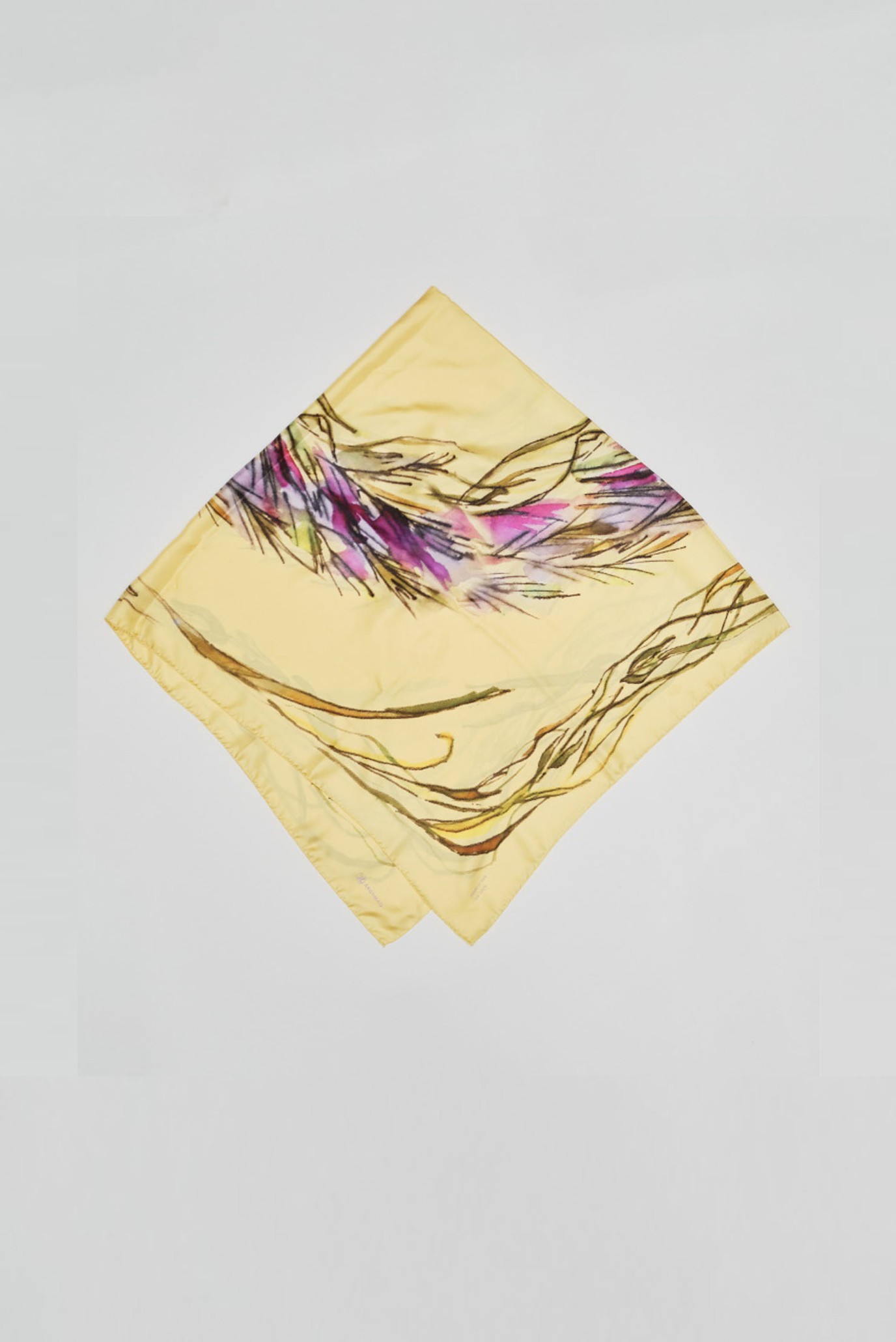 Женский желтый платок 140х140 3