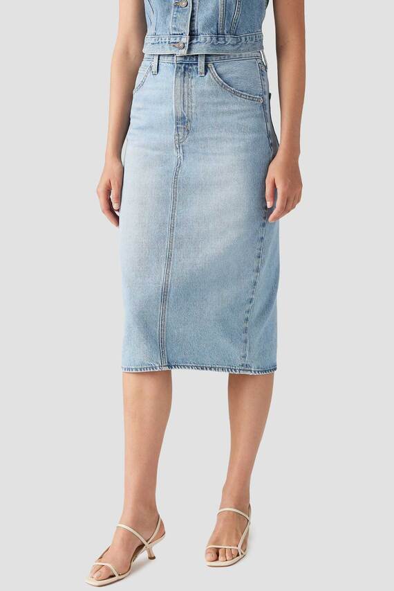 Женская голубая джинсовая юбка Levi's