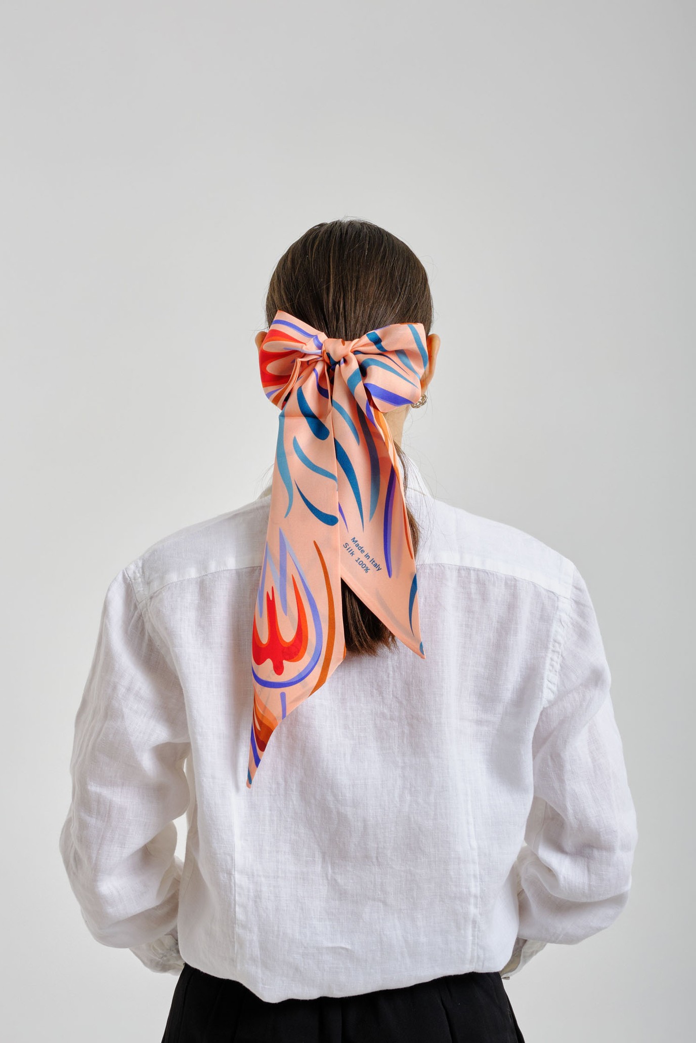 Женский бежевый платок 11х137 4