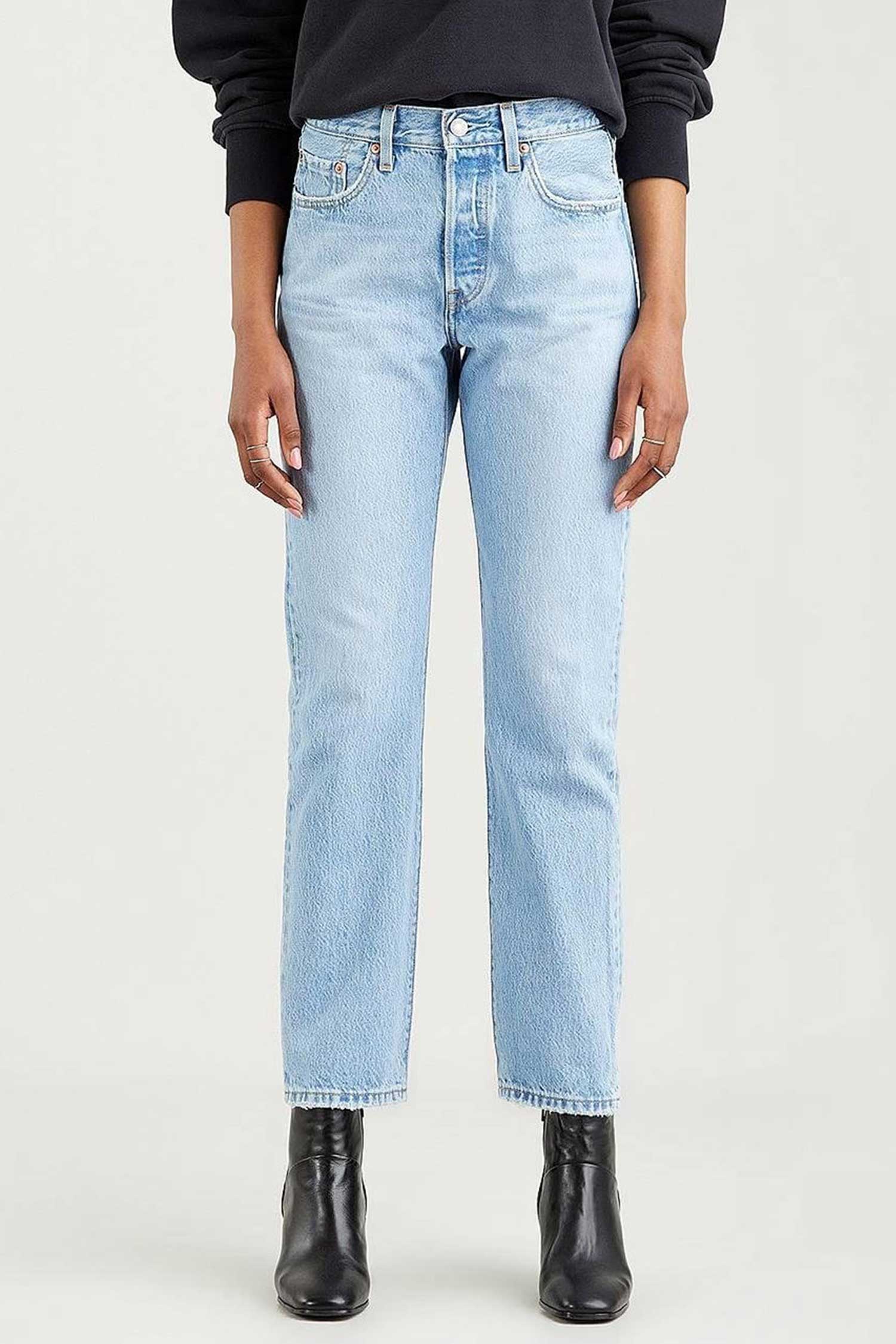 Женские голубые джинсы 501® Straight 1
