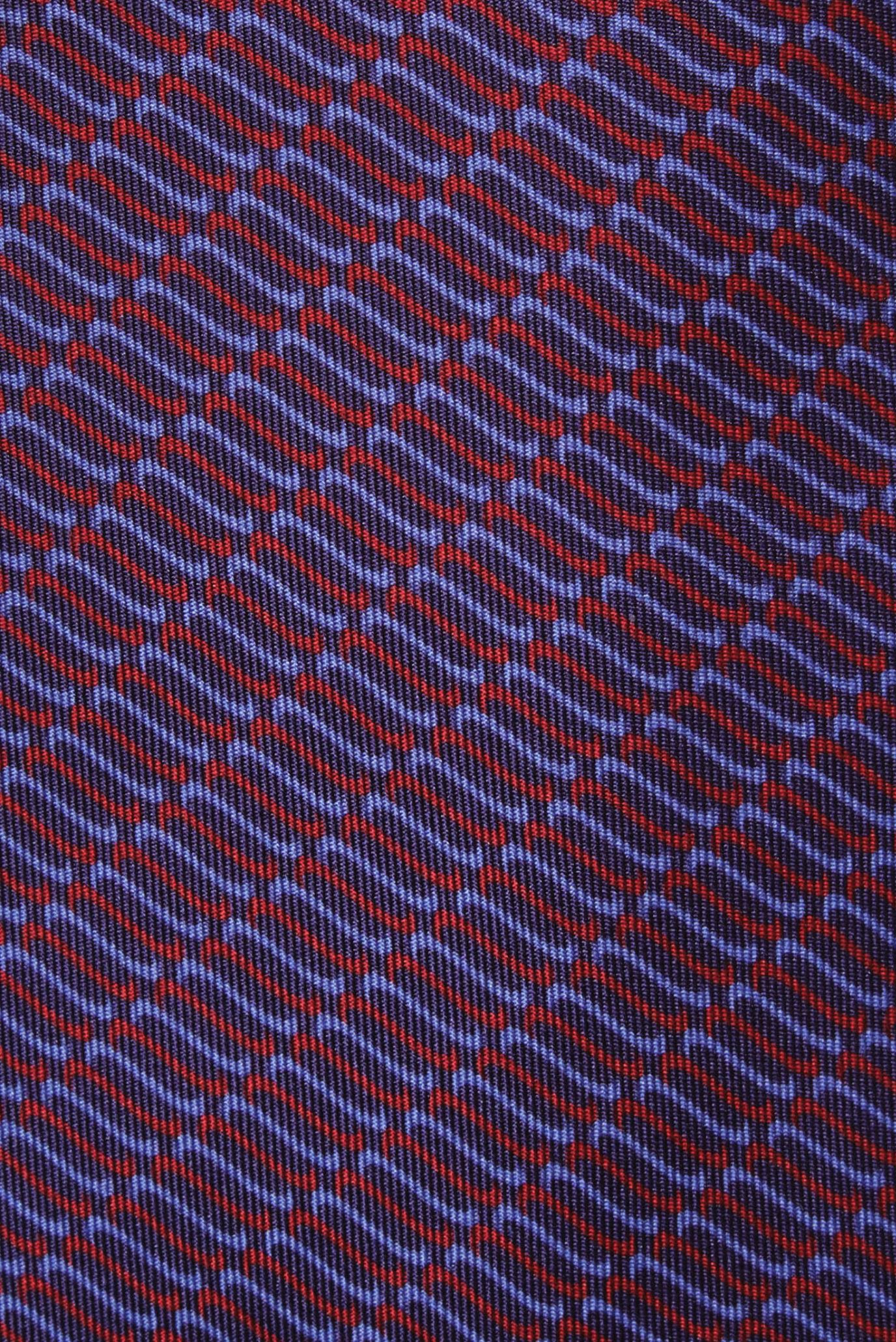 Мужской фиолетово-красный шелковый галстук 4