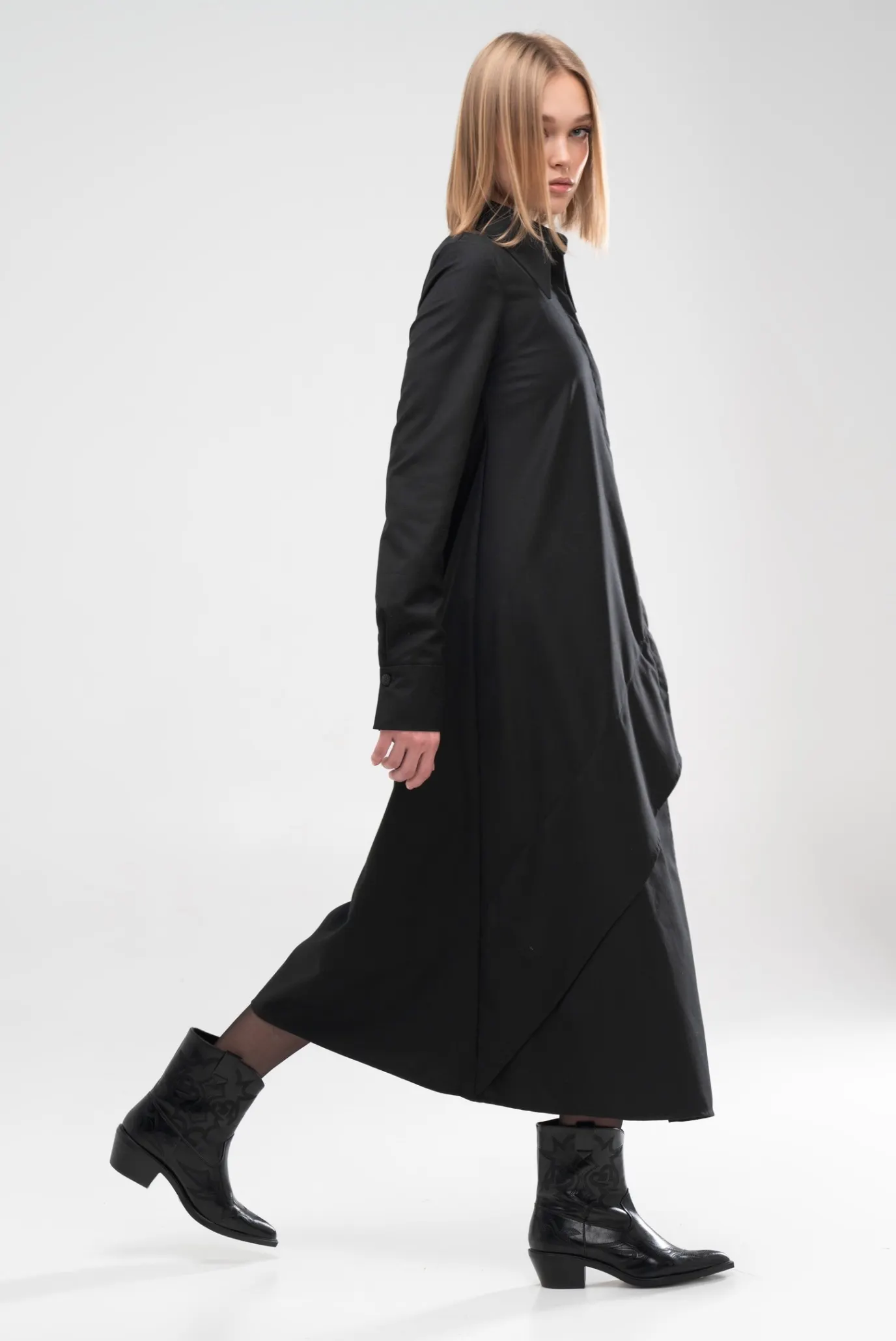 Рубашка - платье DECONSTRUCTED BLACK 4