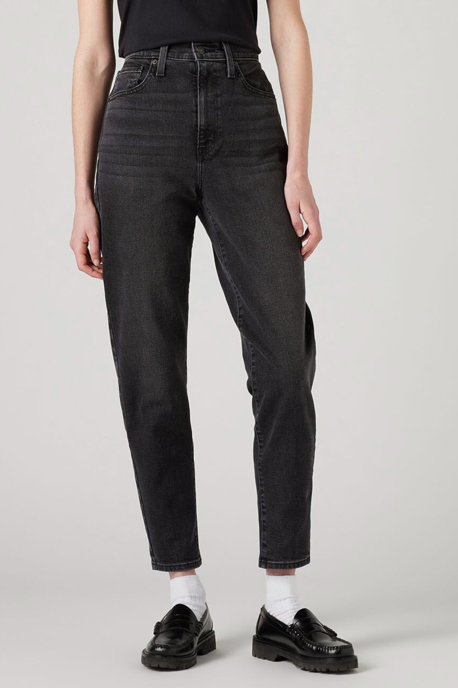 Женские черные джинсы High Waisted Mom 1