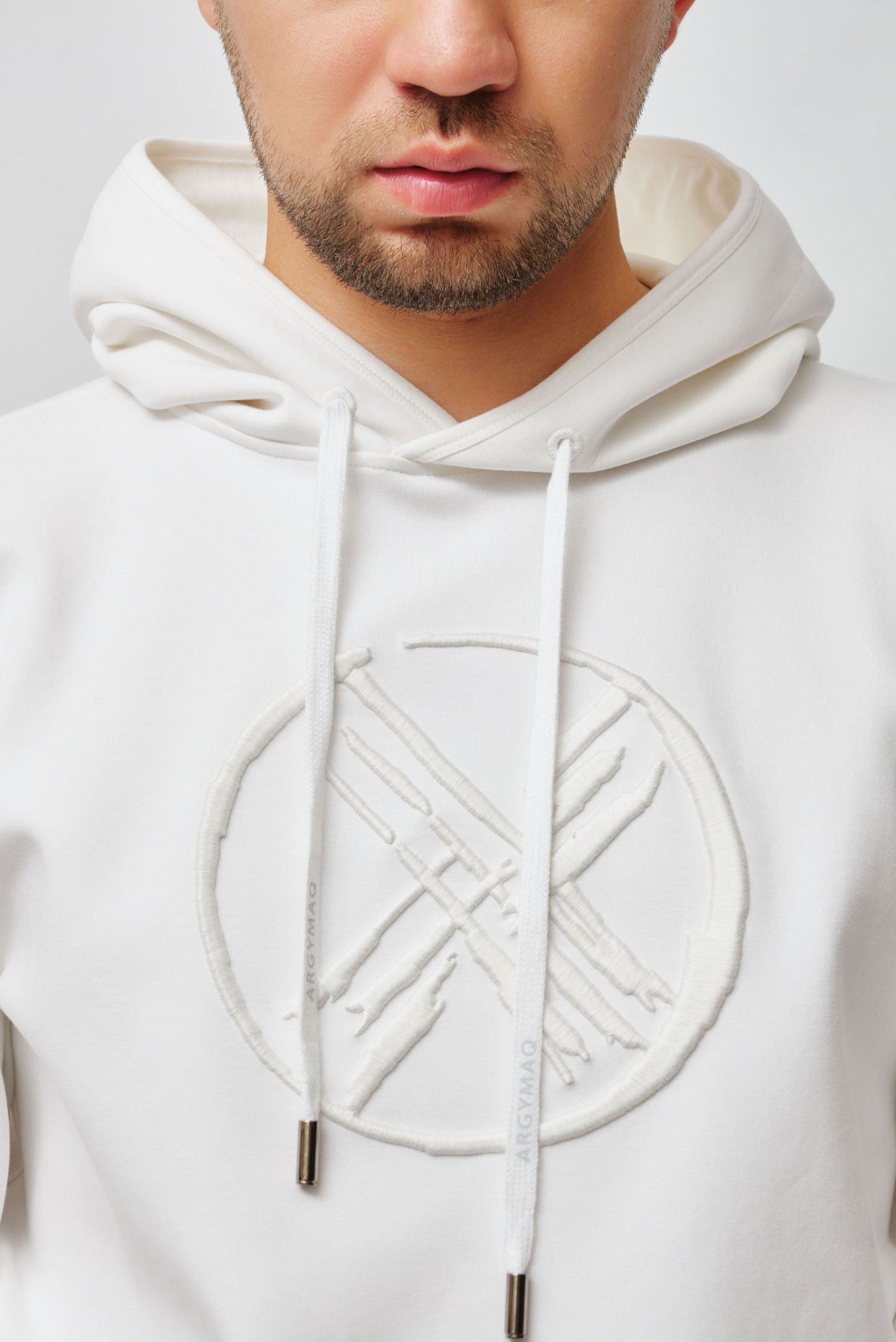 Белое худи ARGYMAQ (Унисекс) 9