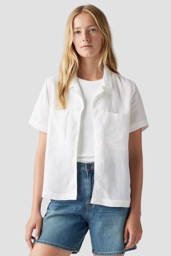 Женская белая льняная рубашка Levi's