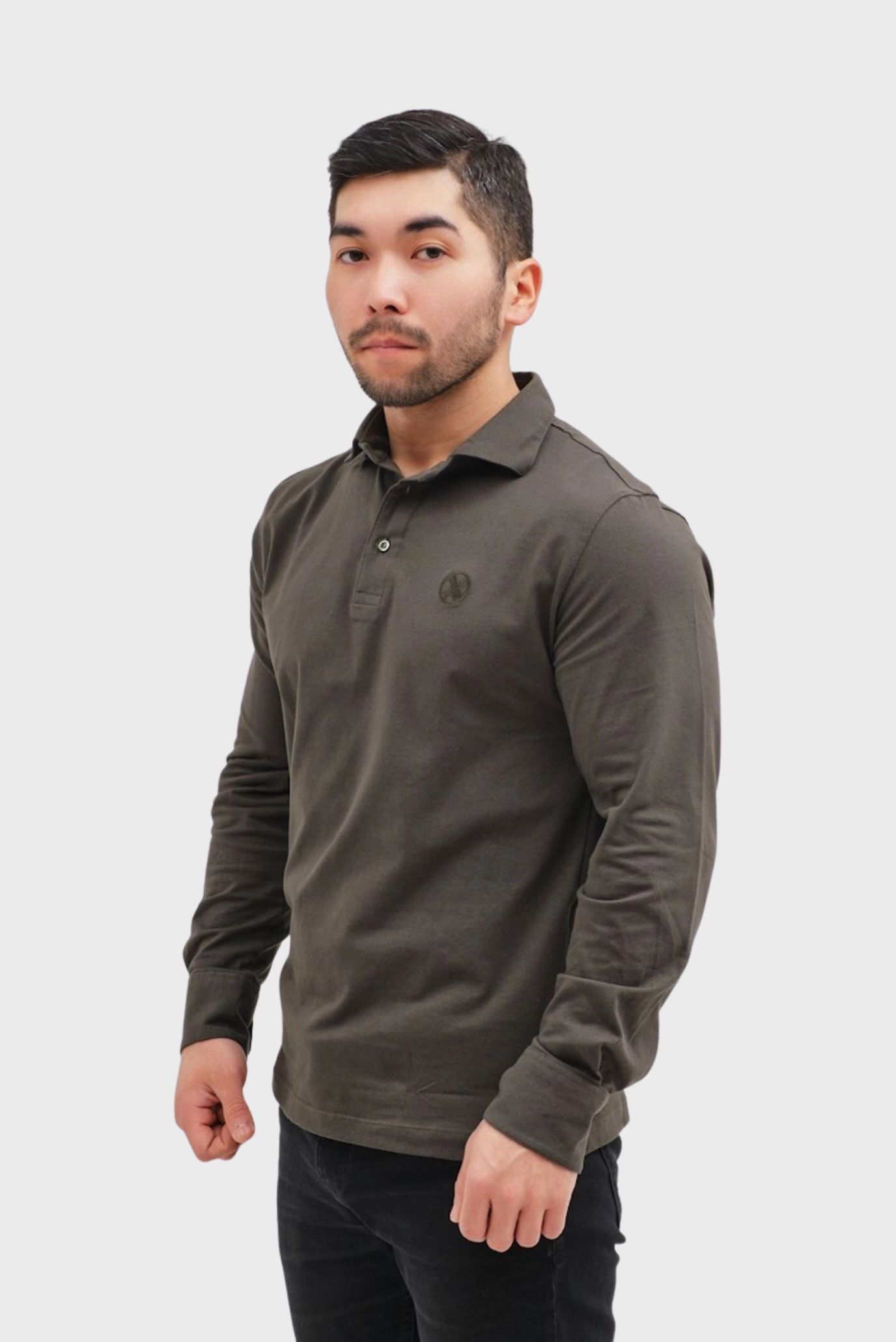 Мужское темно-зеленое поло 2