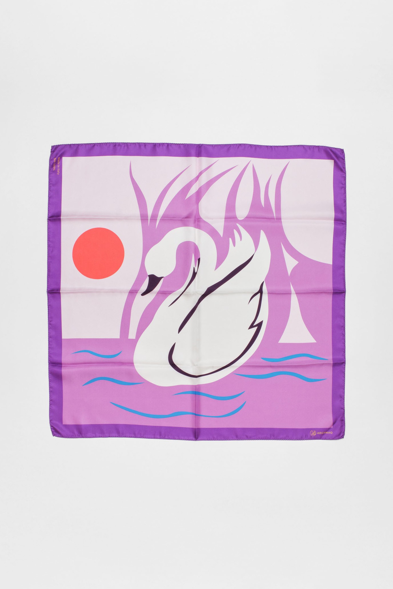Женский фиолетовый платок 70х70 1