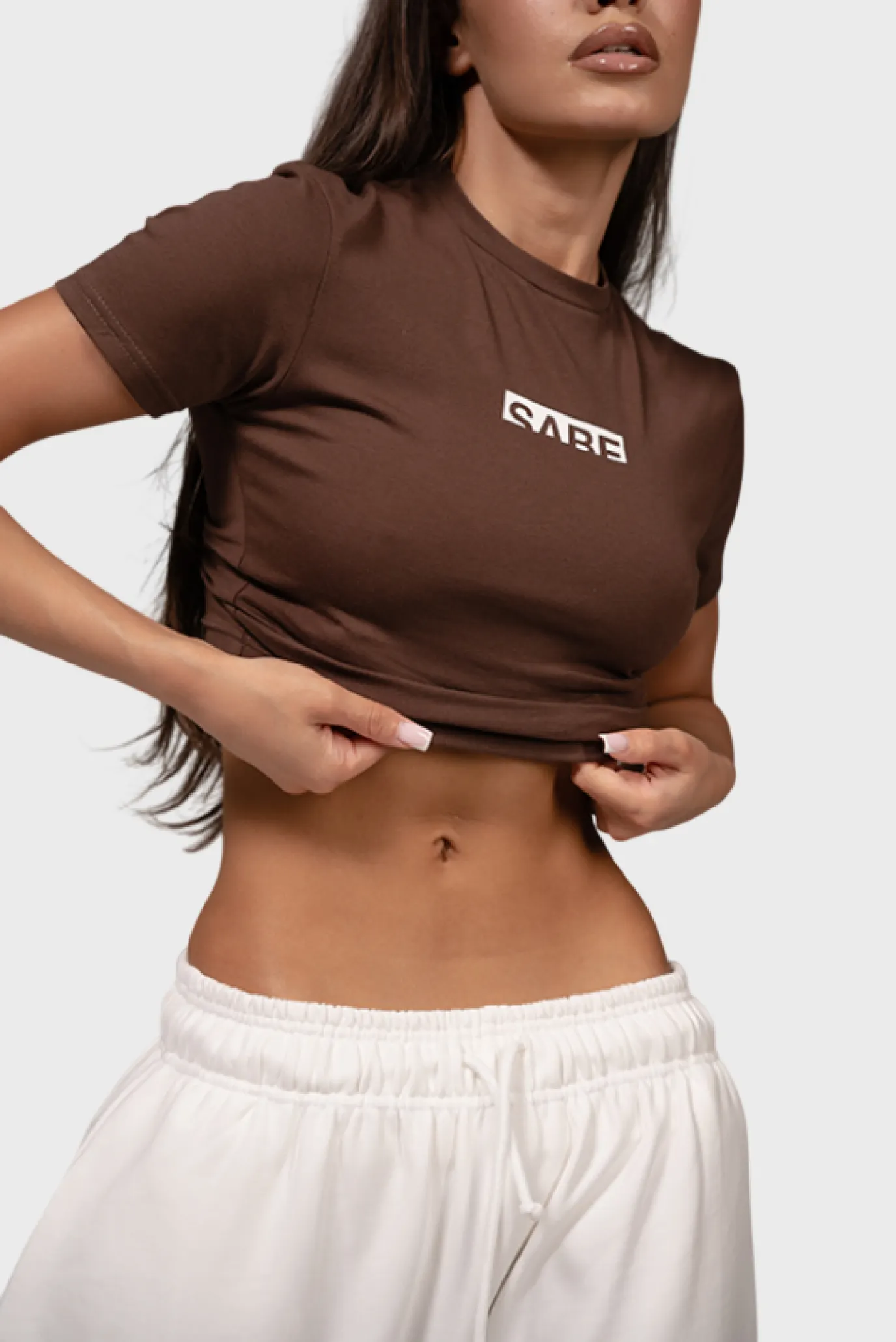 Футболка Sabe Logo T-Shirt Slim Brown 1