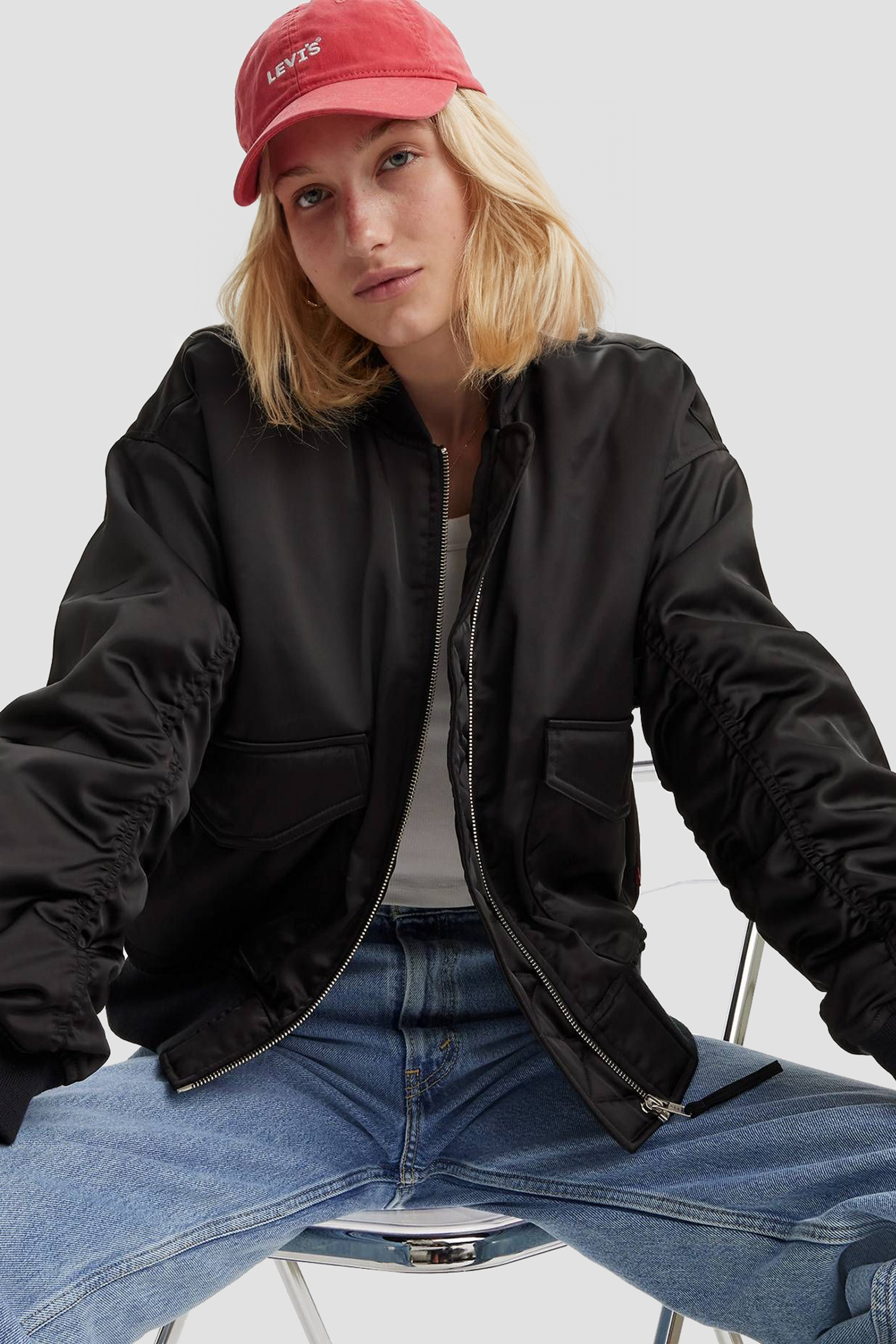 Женский черный бомбер 6