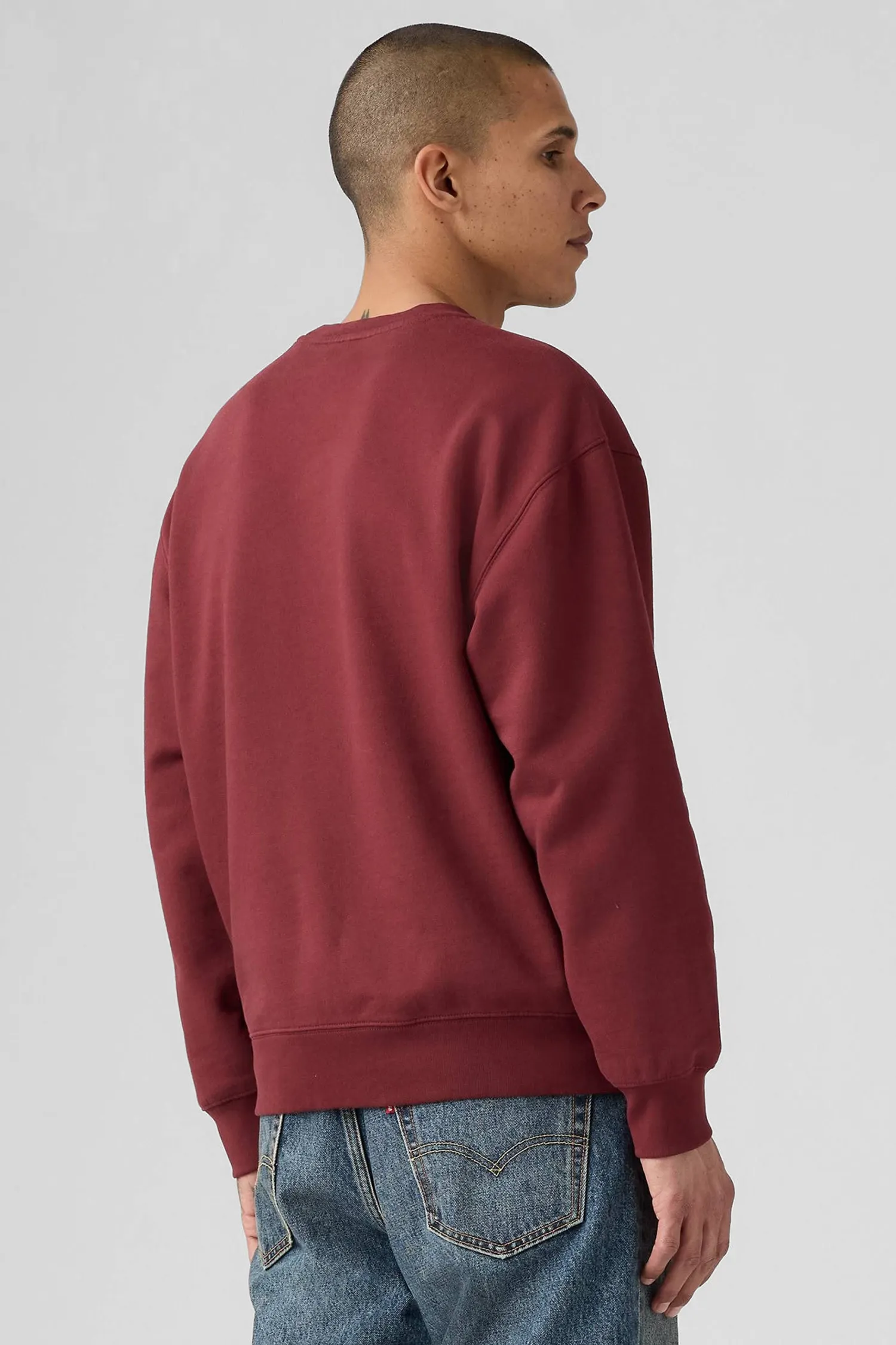 Мужской бордовый свитшот 3