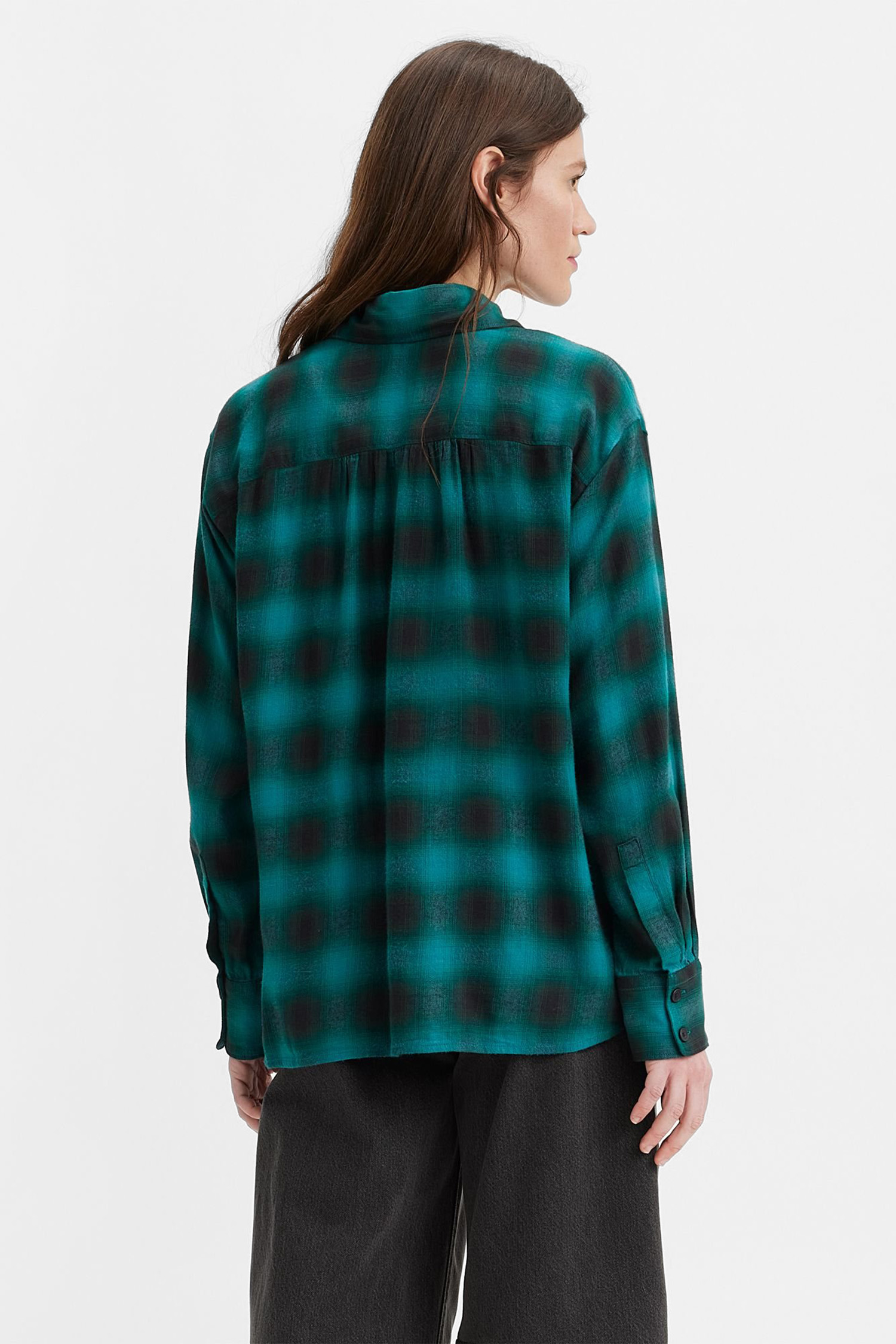 Женская рубашка в клетку 3